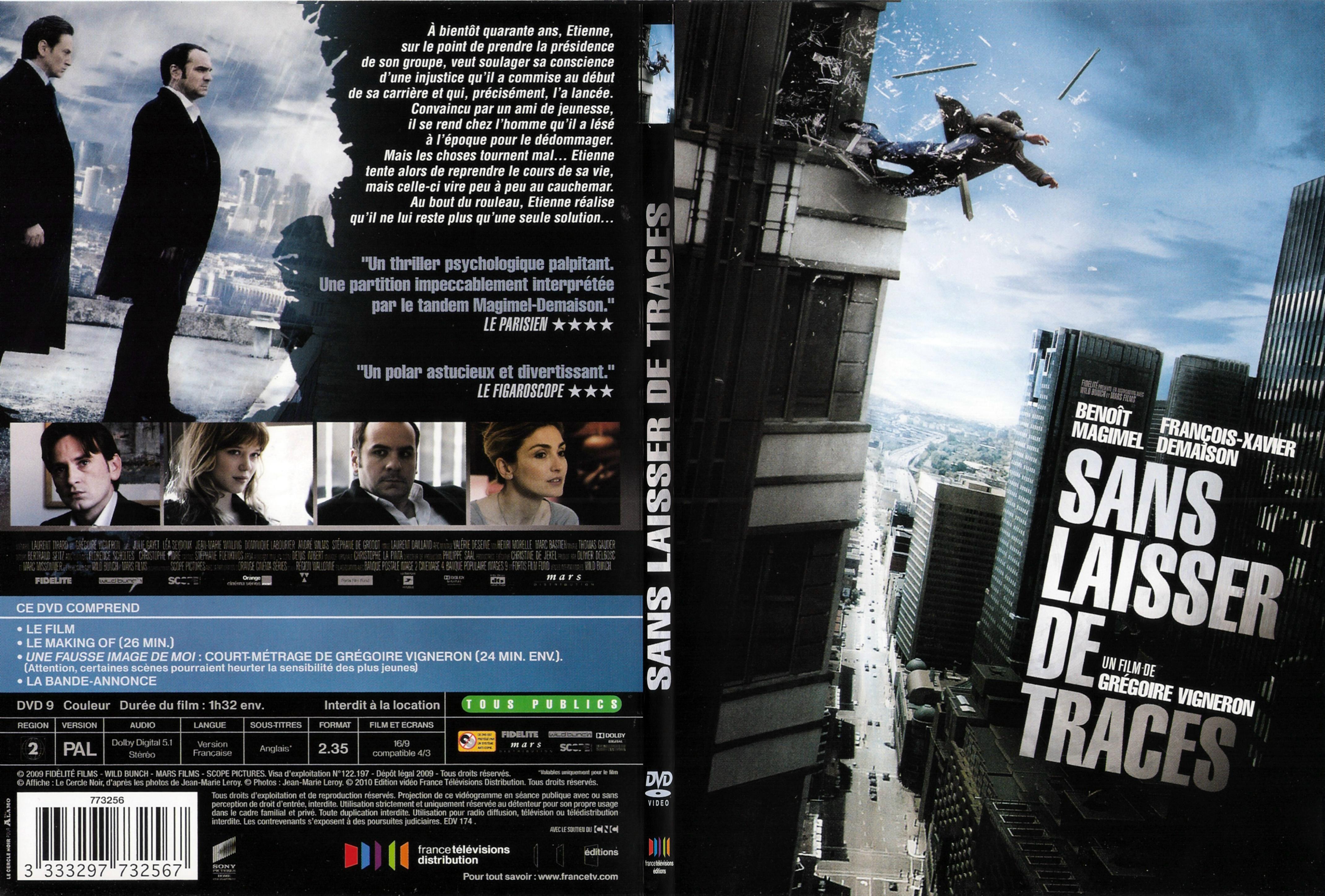 Jaquette DVD Sans laisser de traces - SLIM