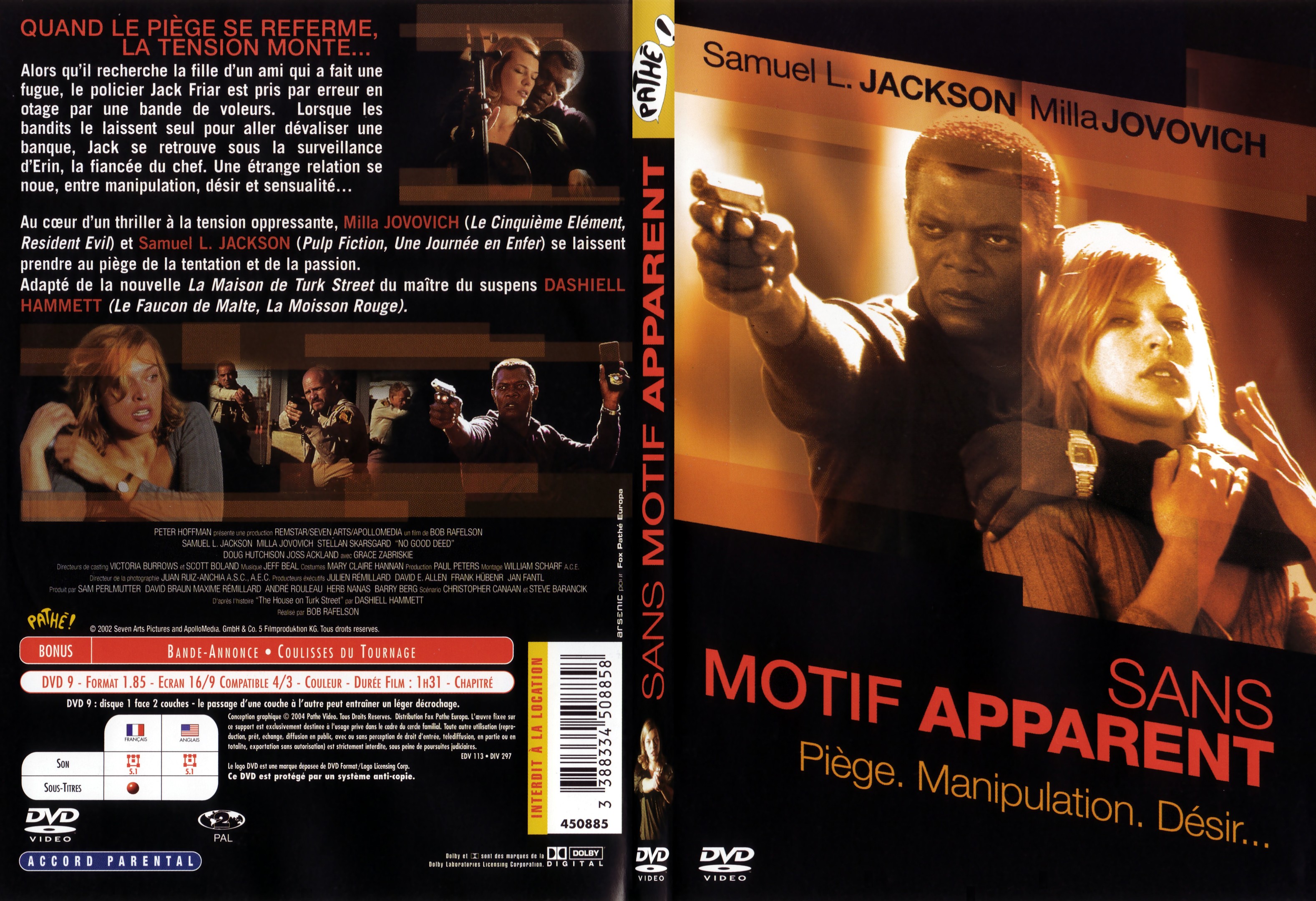 Jaquette DVD Sans motif apparent - SLIM