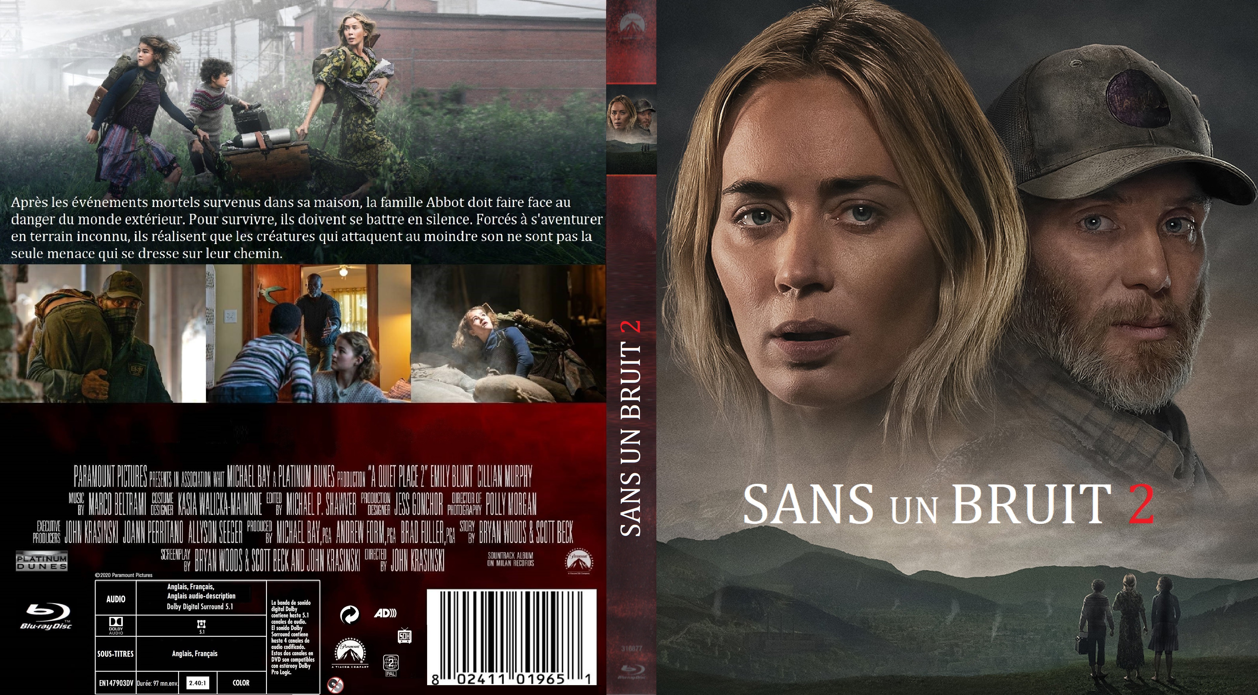 Jaquette DVD Sans un bruit 2 custom (BLU-RAY)