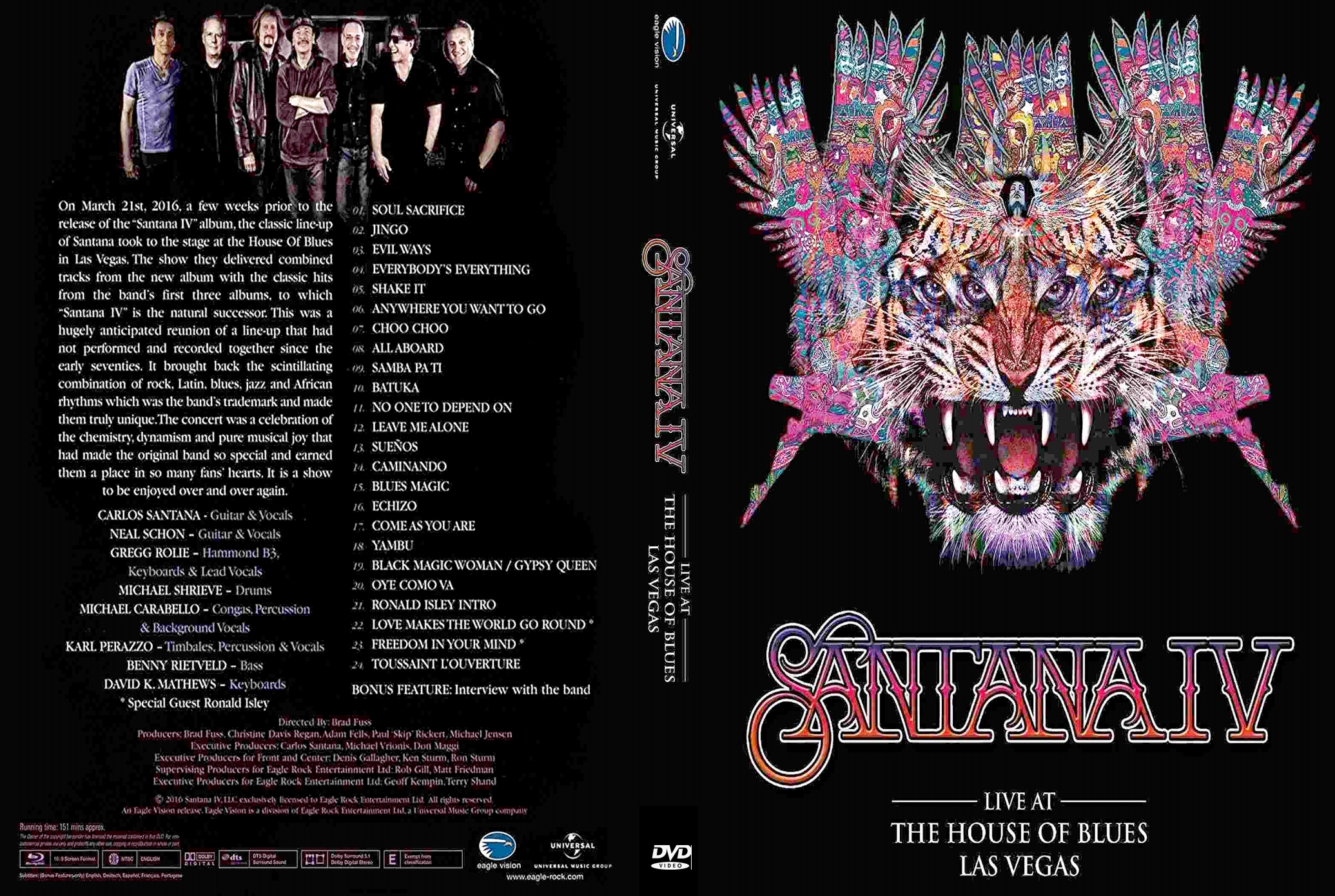 Jaquette DVD Santana IV - Live At The House Of Blues Las Vegas custom