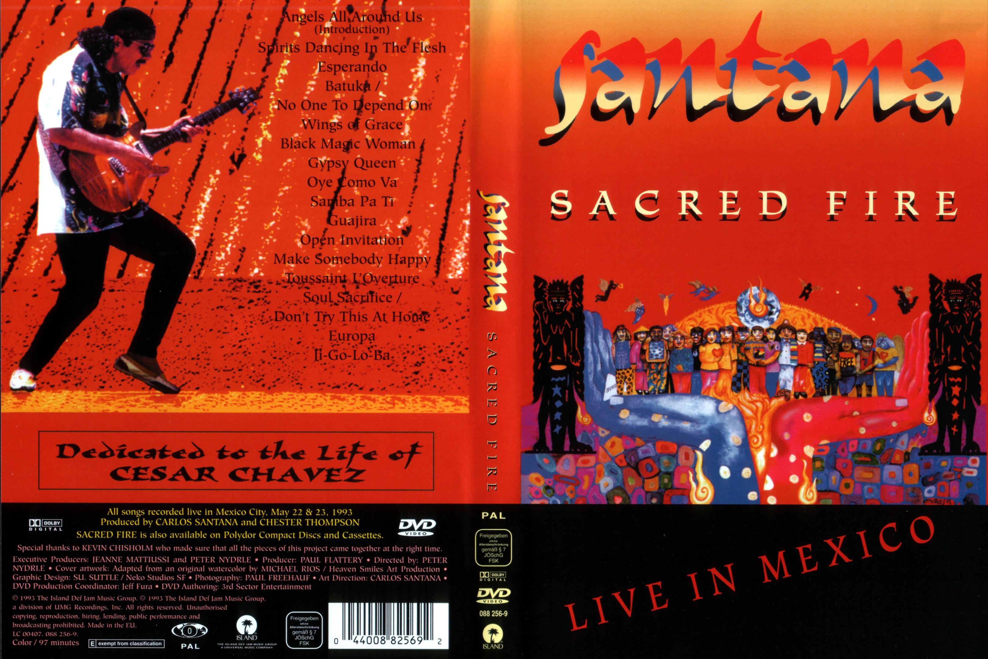Jaquette DVD Santana sacred fire live in mexico
