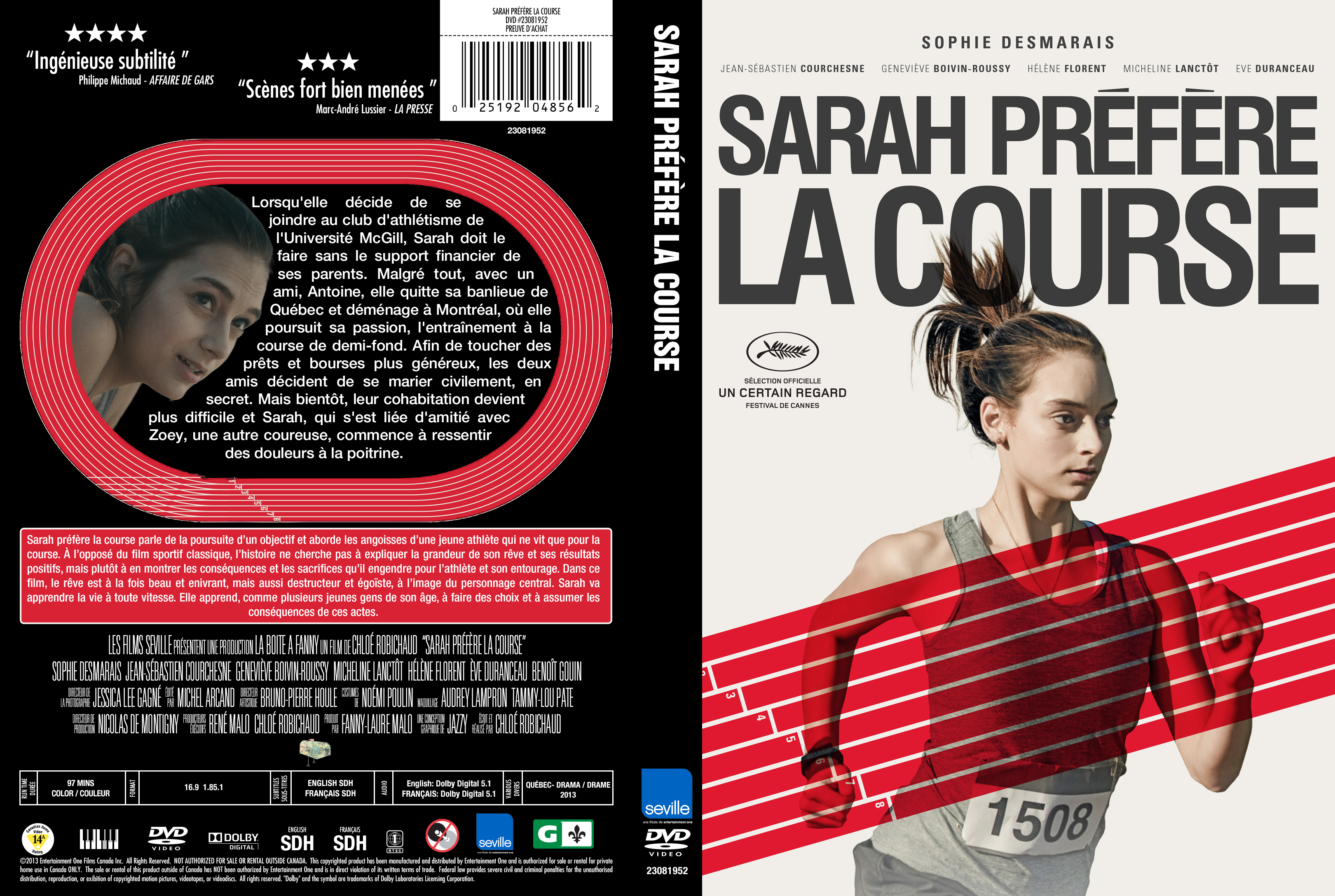 Jaquette DVD Sarah Prfre La Course custom