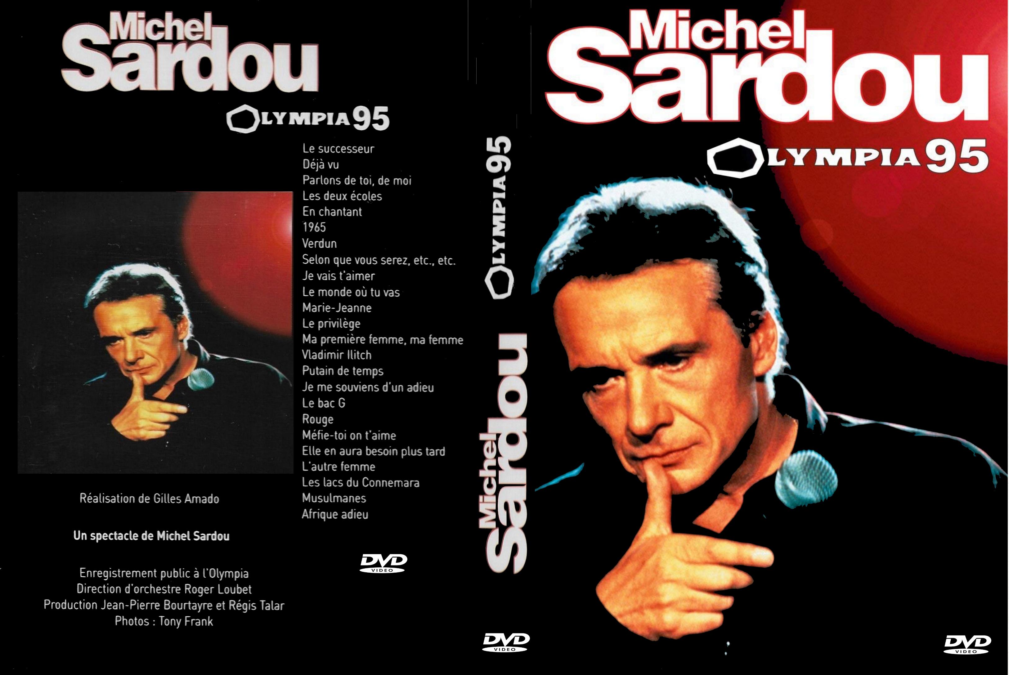 Jaquette DVD Sardou Olympia 95 custom