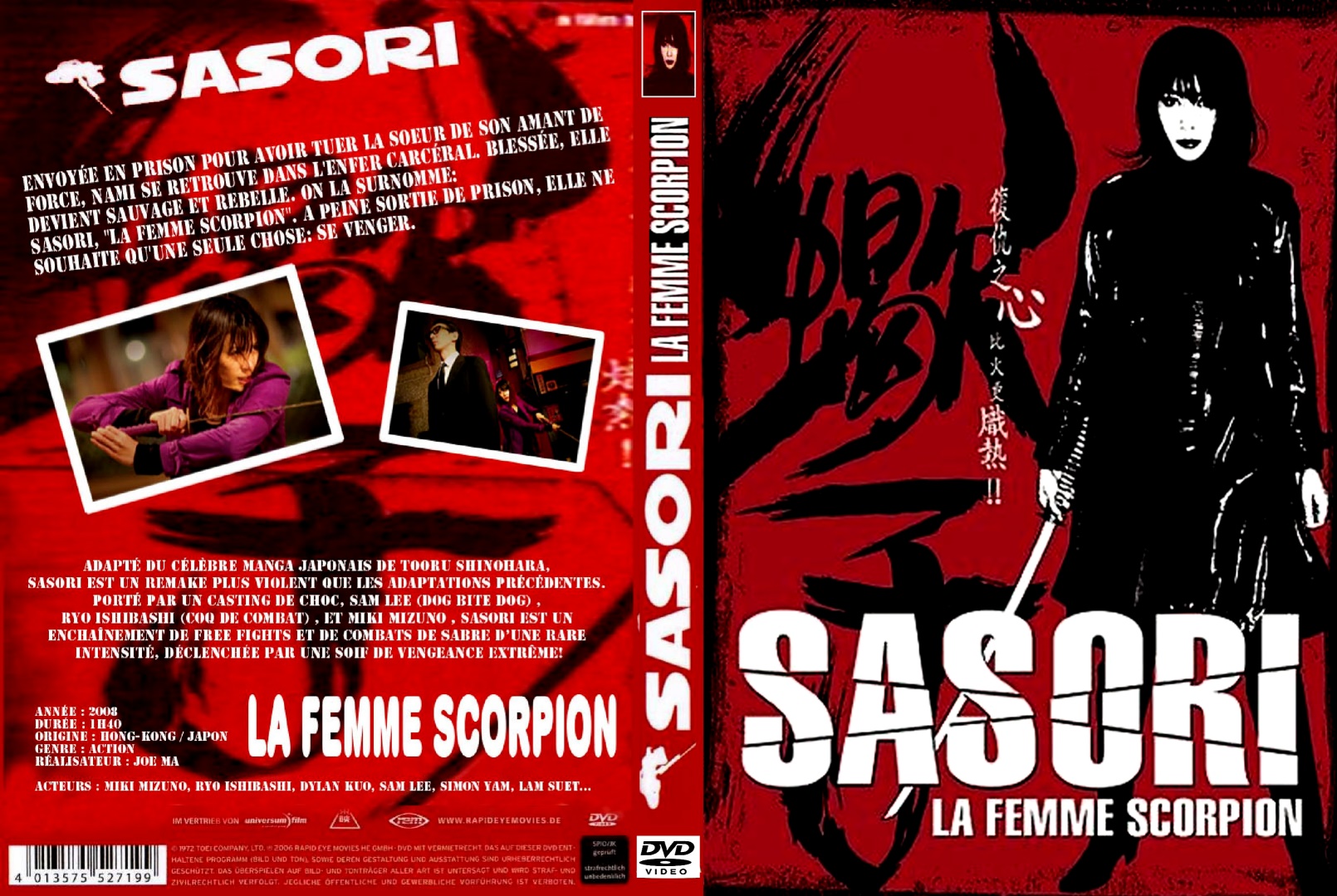 Jaquette DVD Sasori, la femme scorpion custom