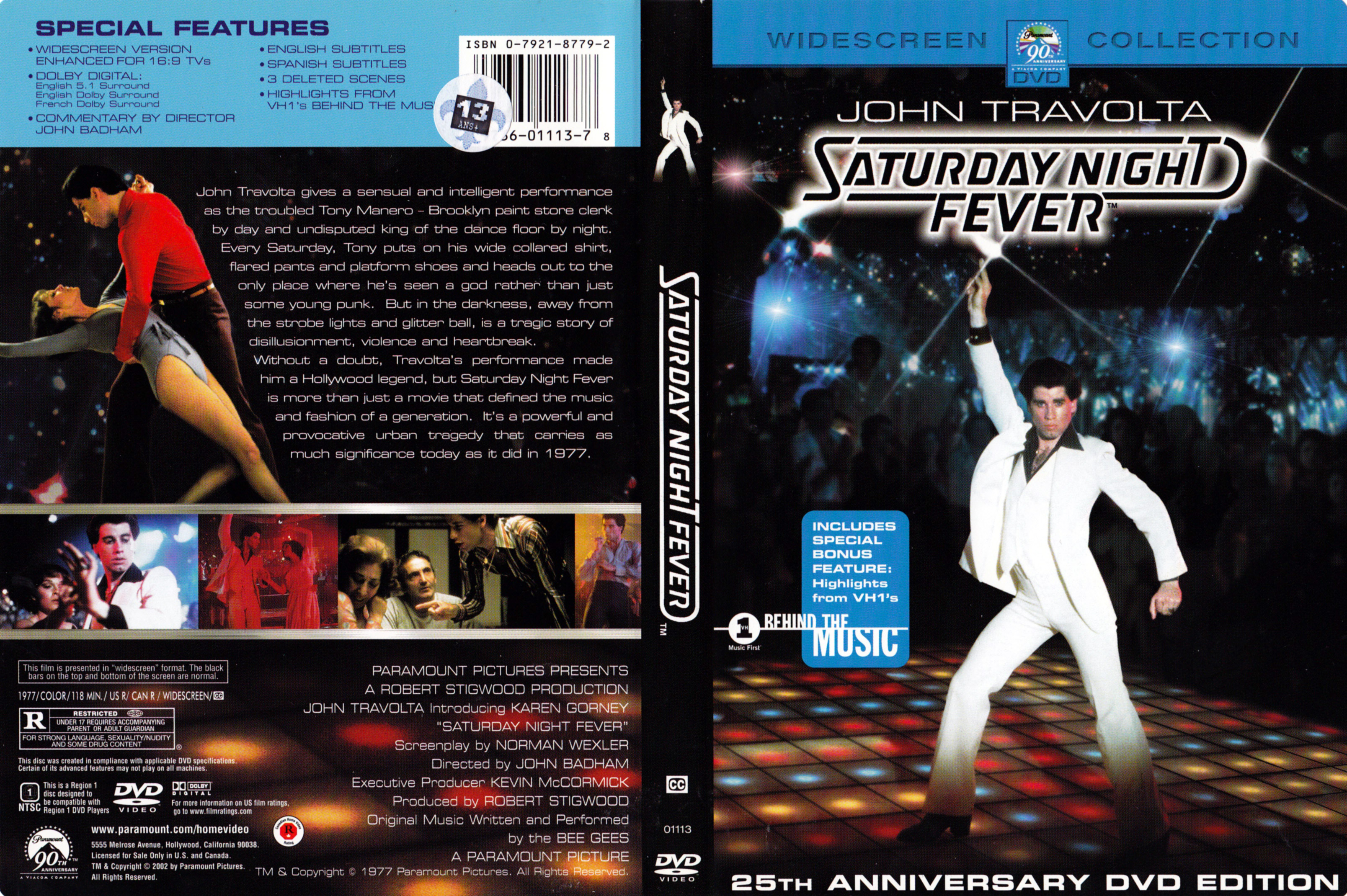 Jaquette DVD Saturday night fever (Canadienne)