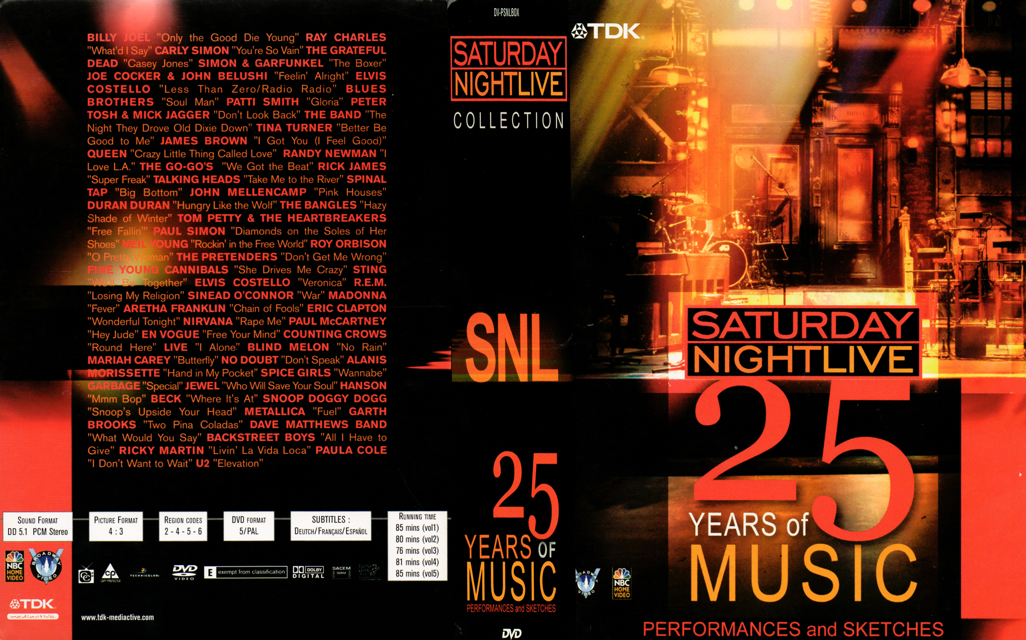 Jaquette DVD Saturday night live 25 year of music Zone 1