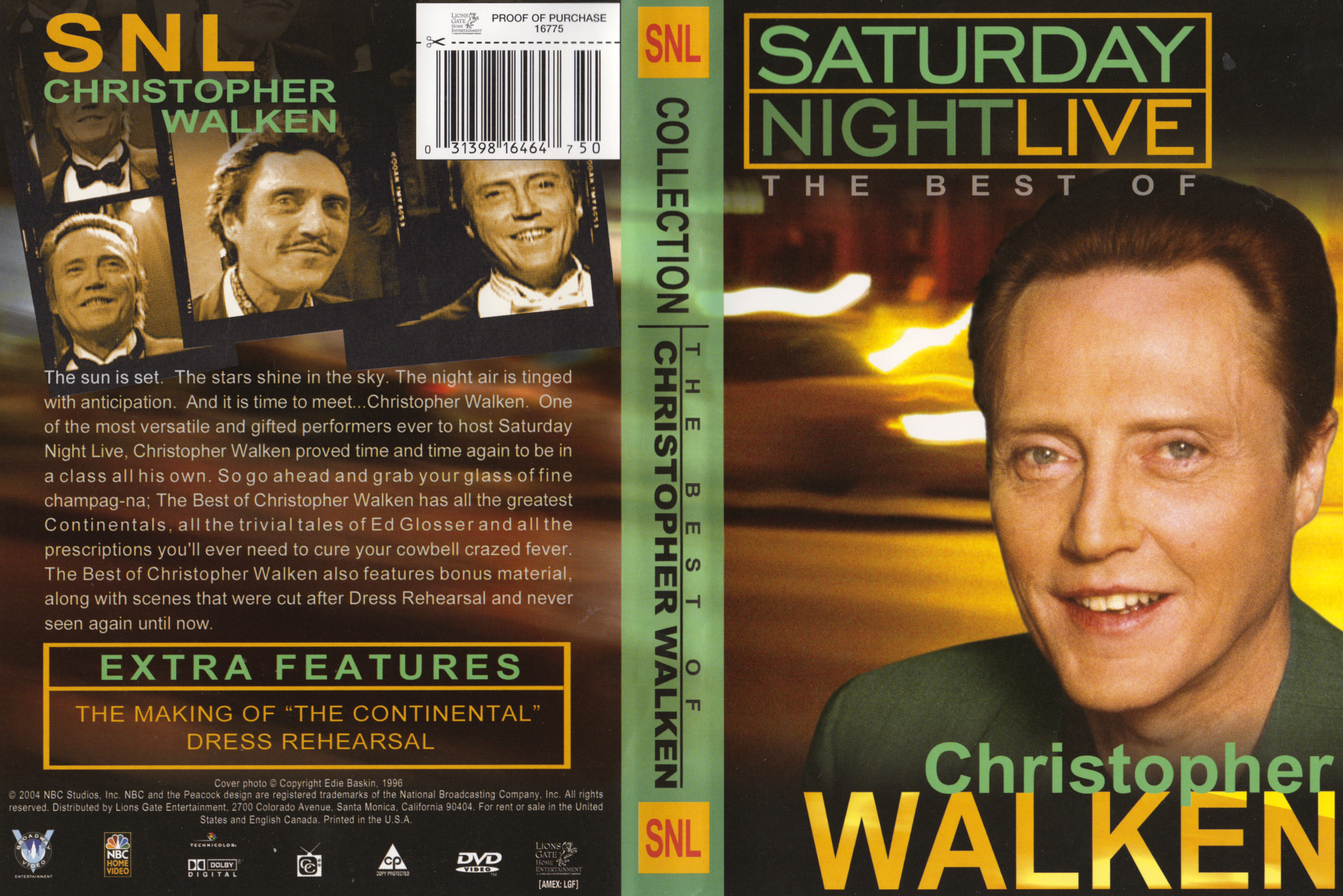 Jaquette DVD Saturday night live - Christopher Walken