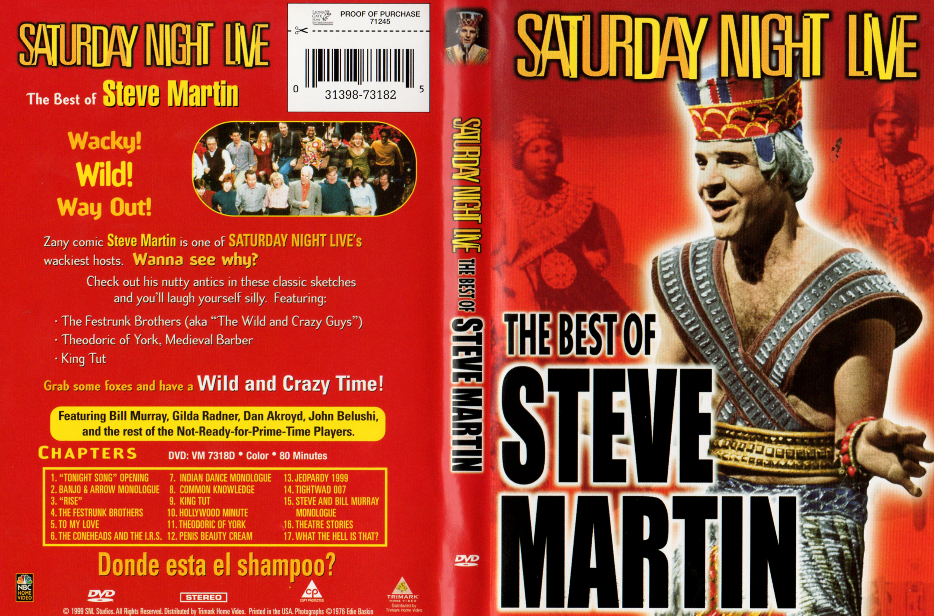 Jaquette DVD Saturday night live - The best od Steve Martin