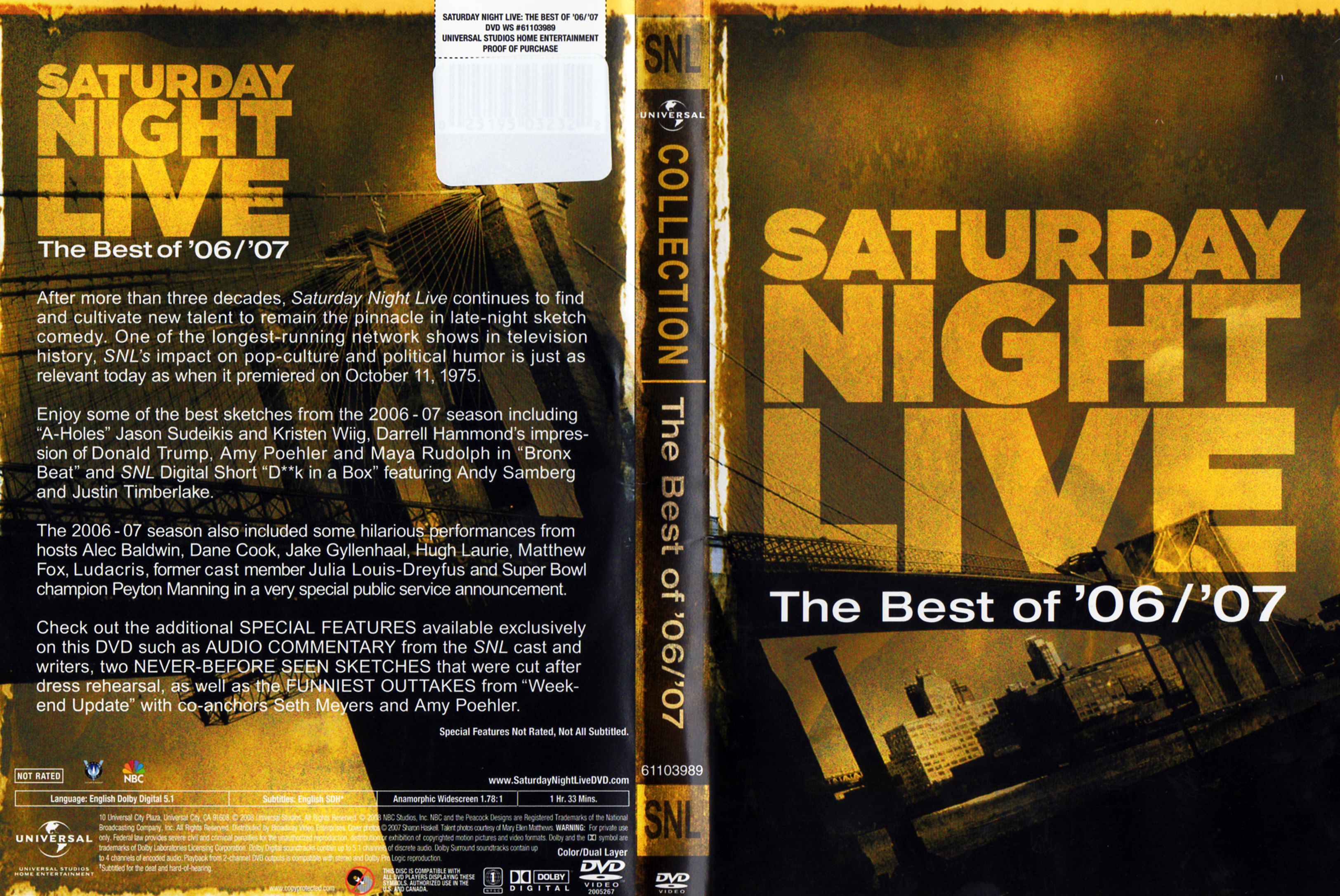 Jaquette DVD Saturday night live best 06-07 Zone 1