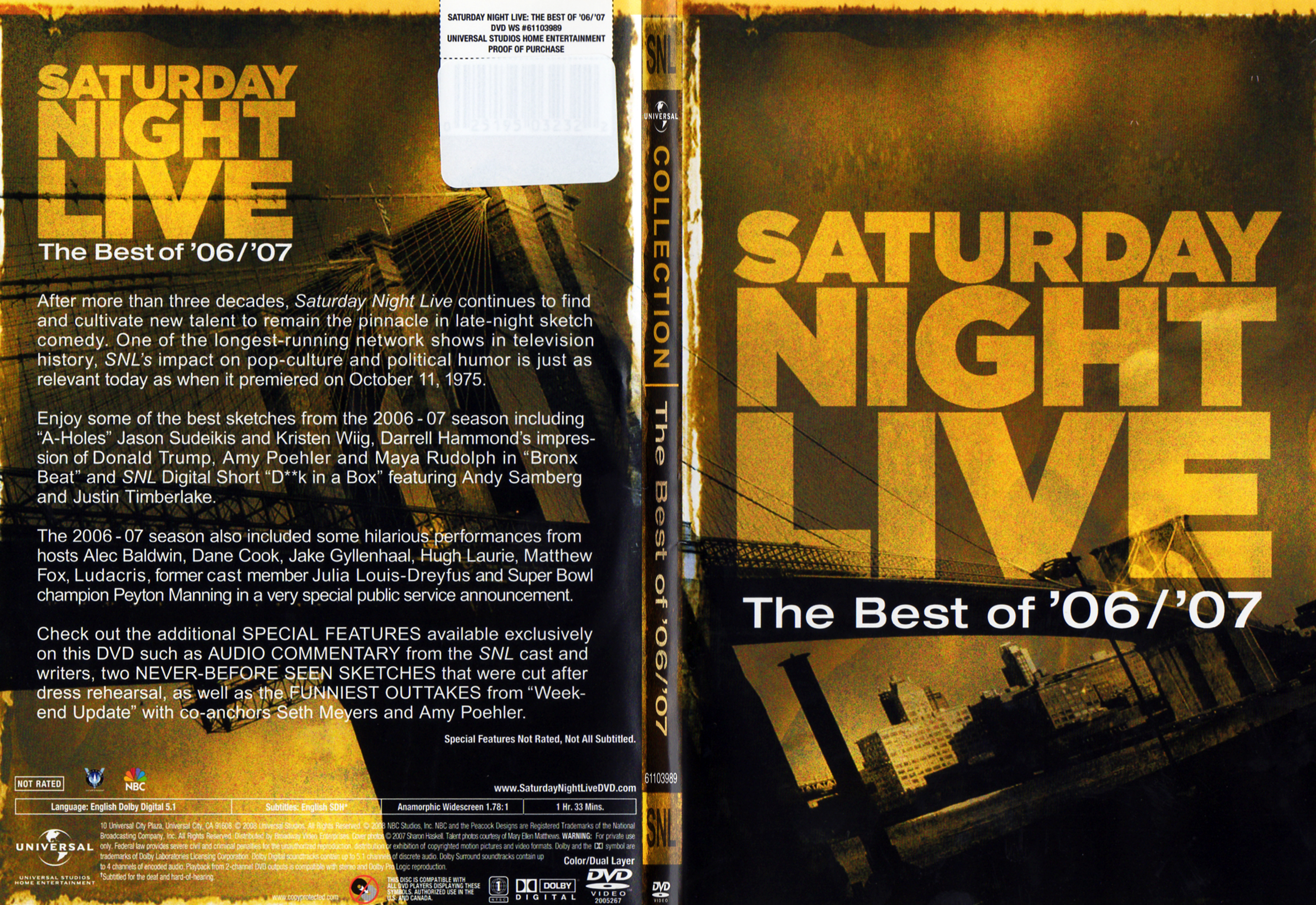 Jaquette DVD Saturday night live best 06-07 Zone 1 - SLIM