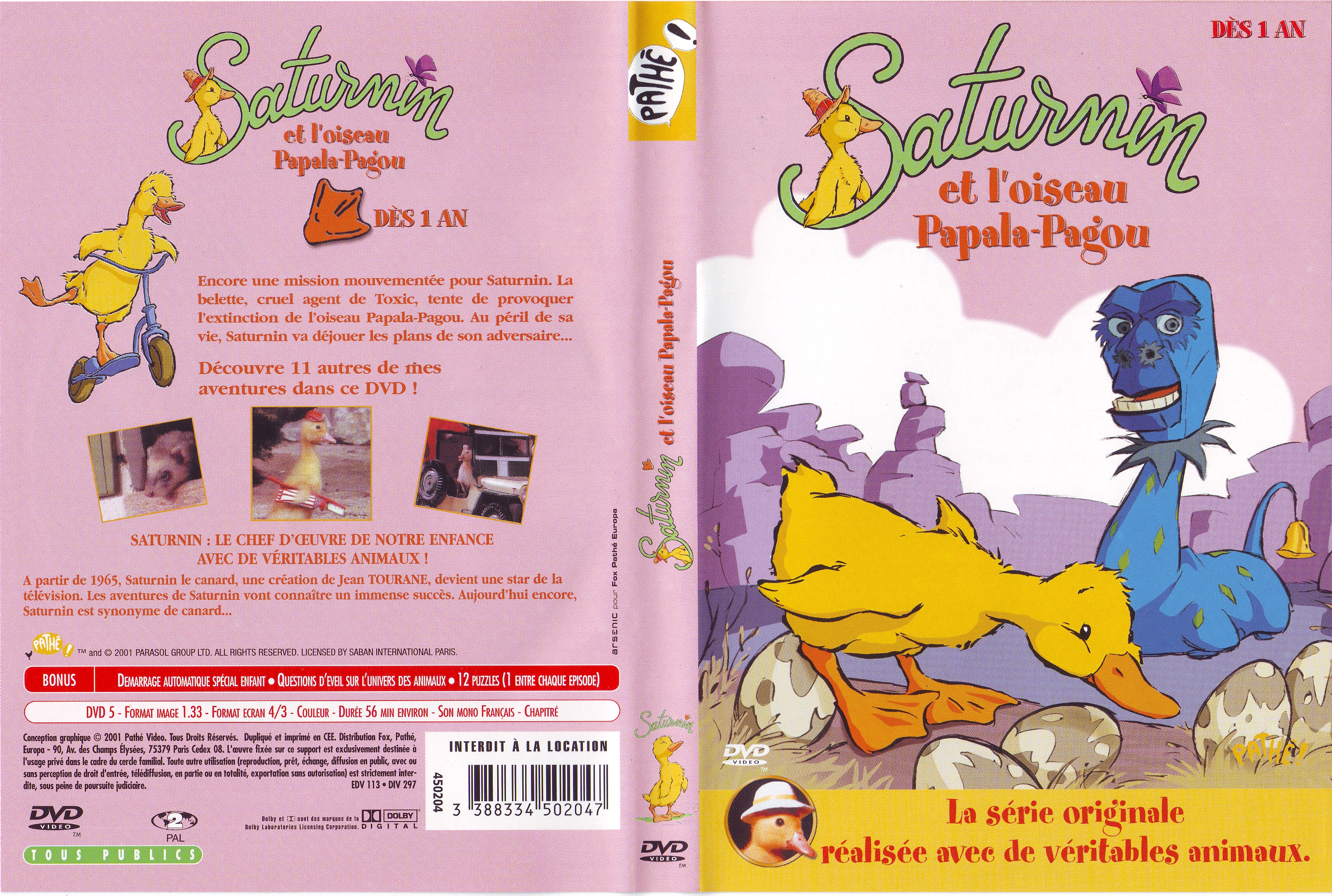 Jaquette DVD Saturnin et l