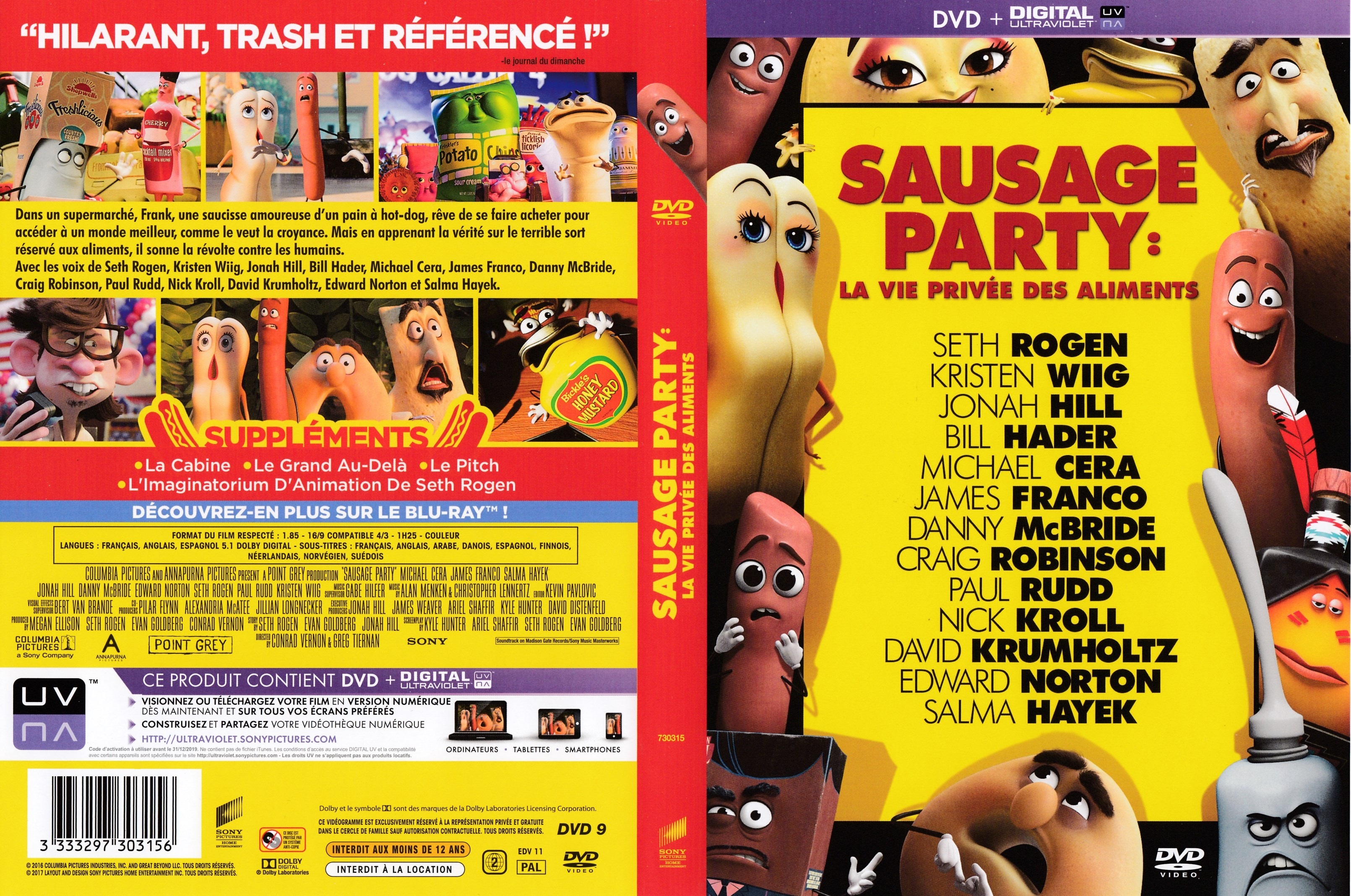 Jaquette DVD Sausage Party - La vie privee des aliments