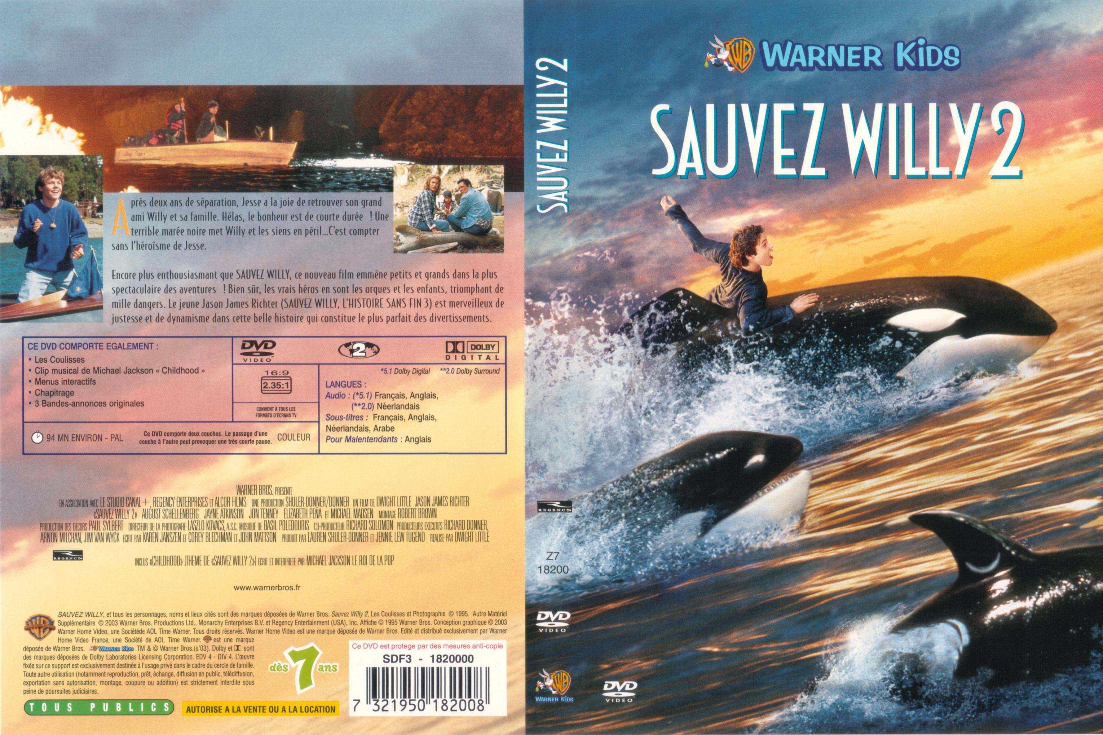 Jaquette DVD Sauvez Willy 2