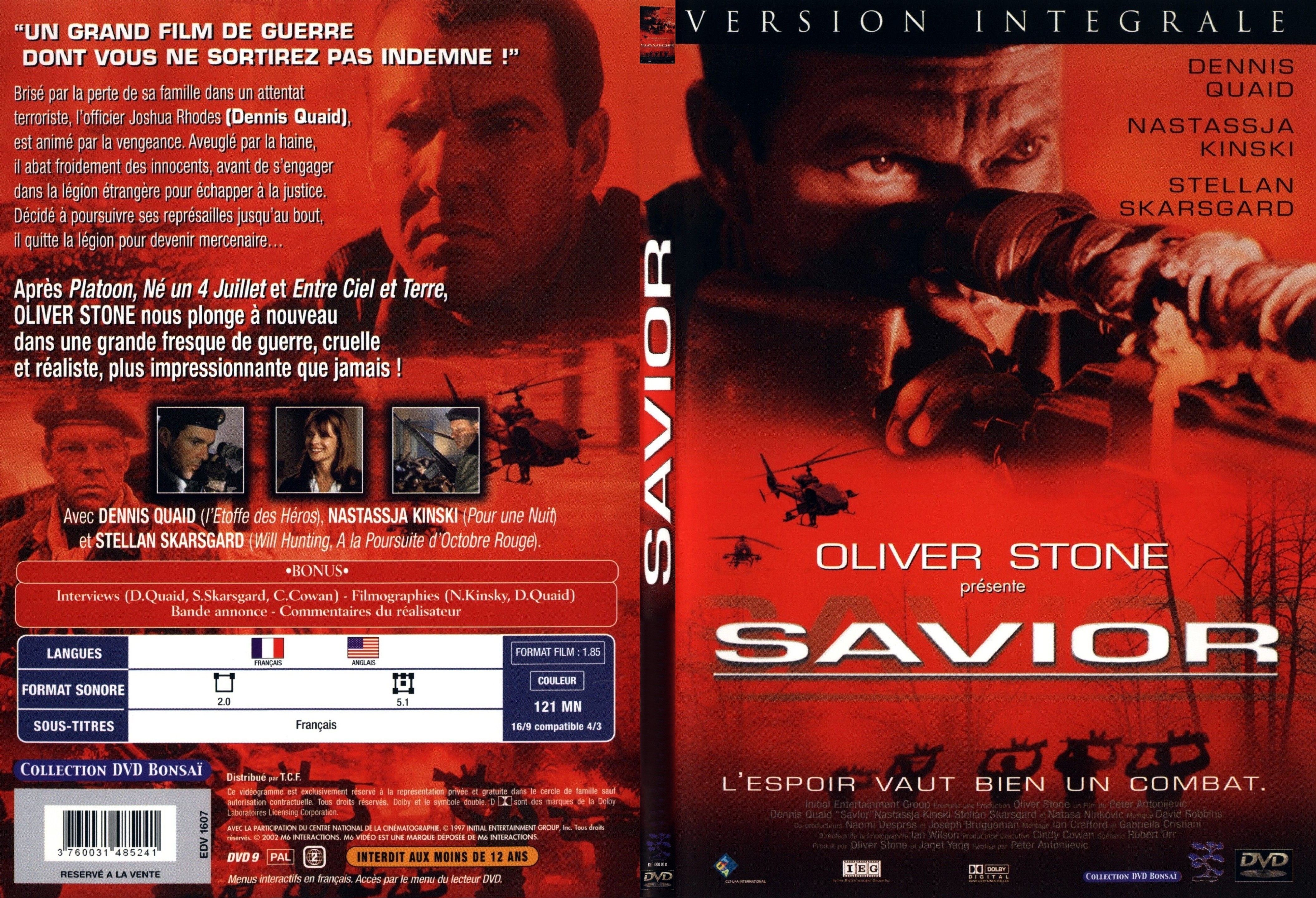 Jaquette DVD Savior - SLIM