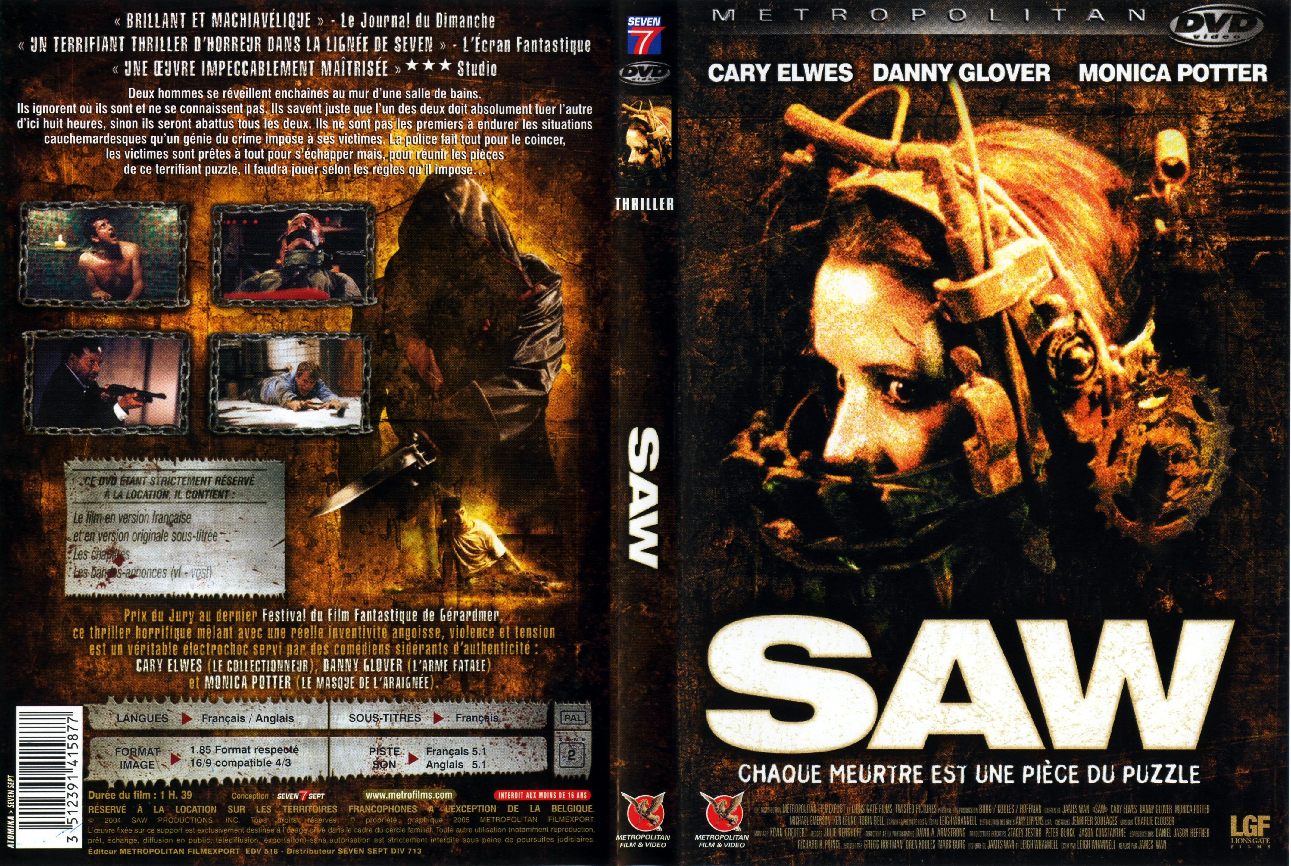 Jaquette DVD Saw