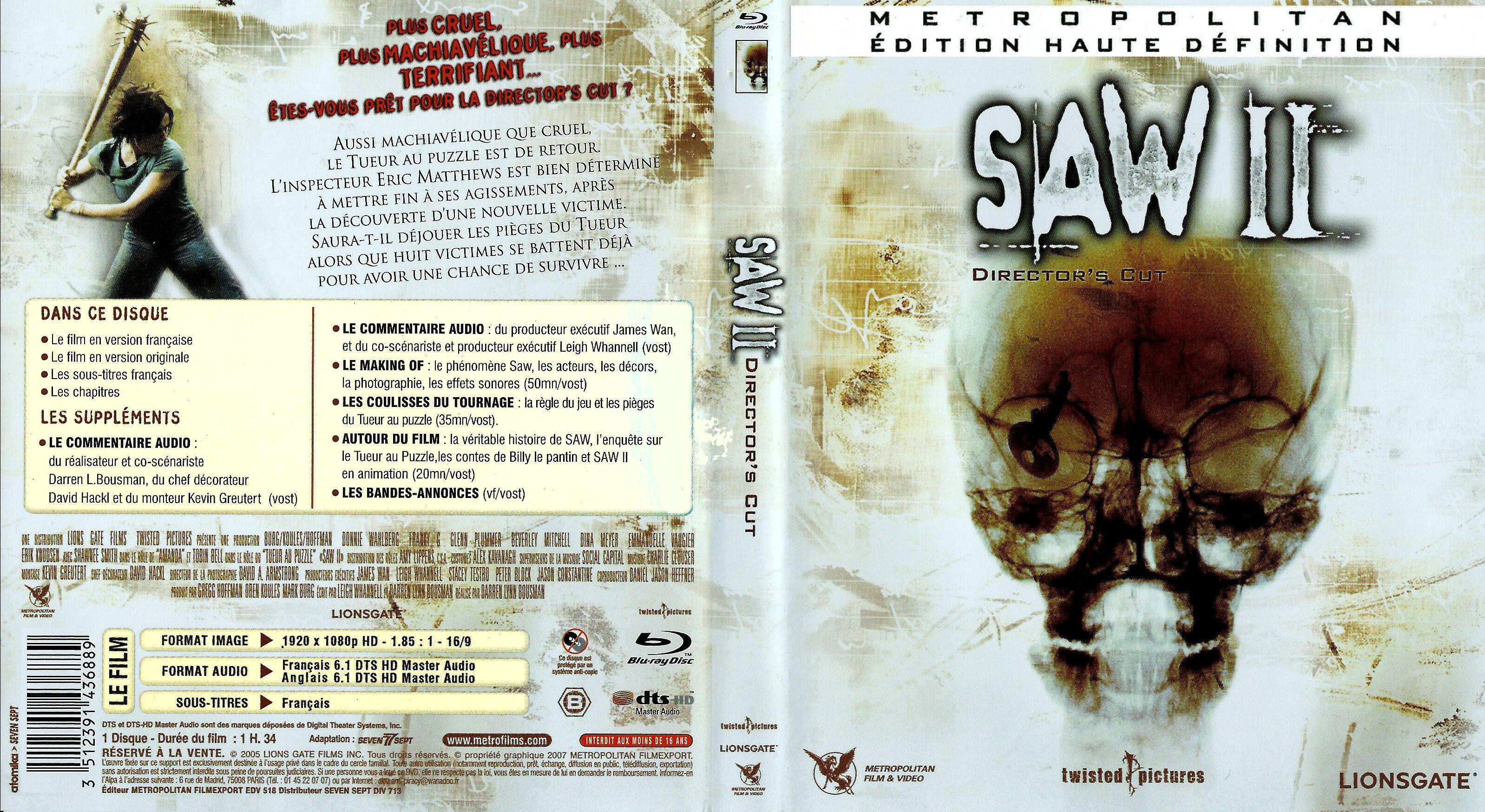 Jaquette DVD Saw 2 (BLU-RAY)