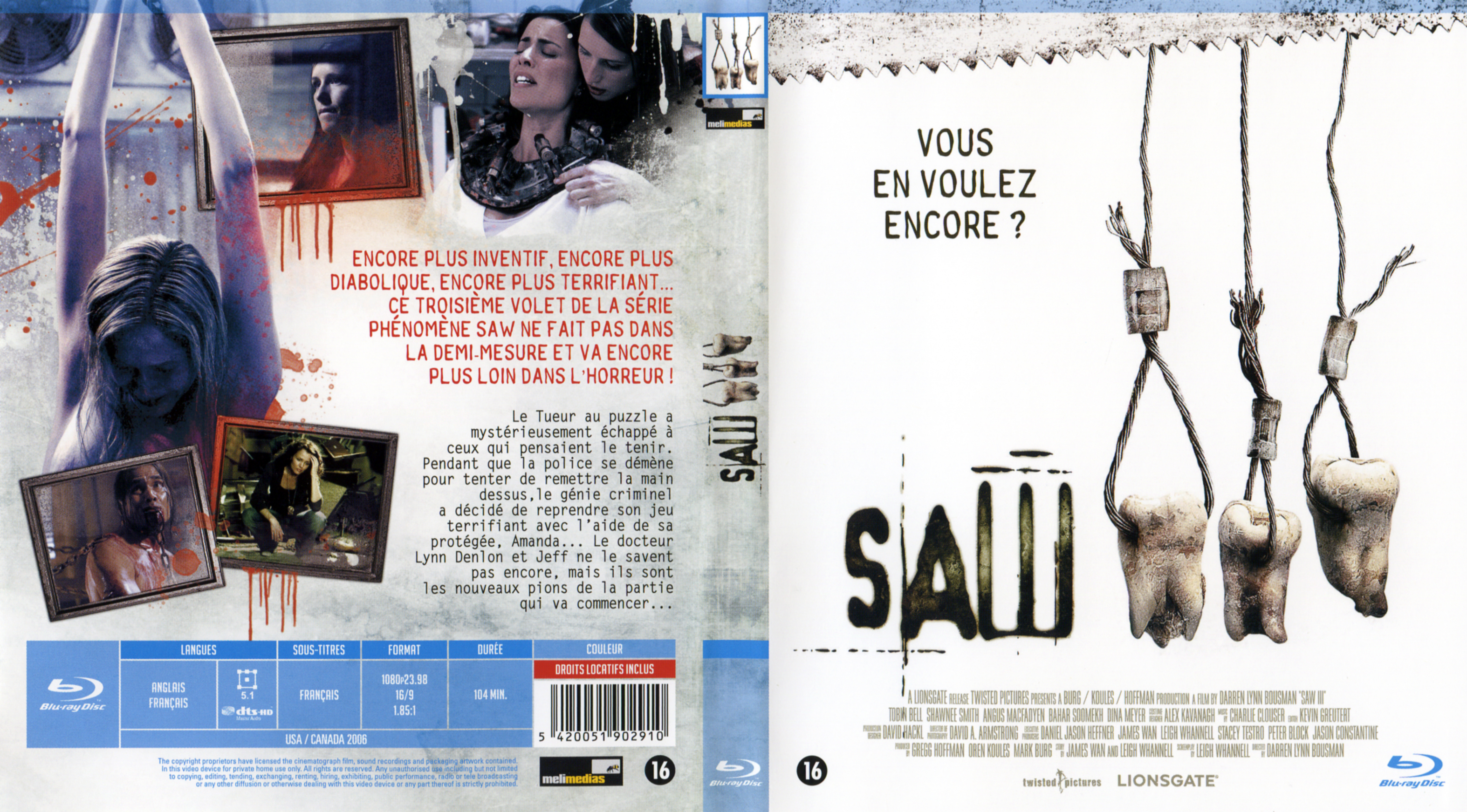 Jaquette DVD Saw 3 (BLU-RAY) v2