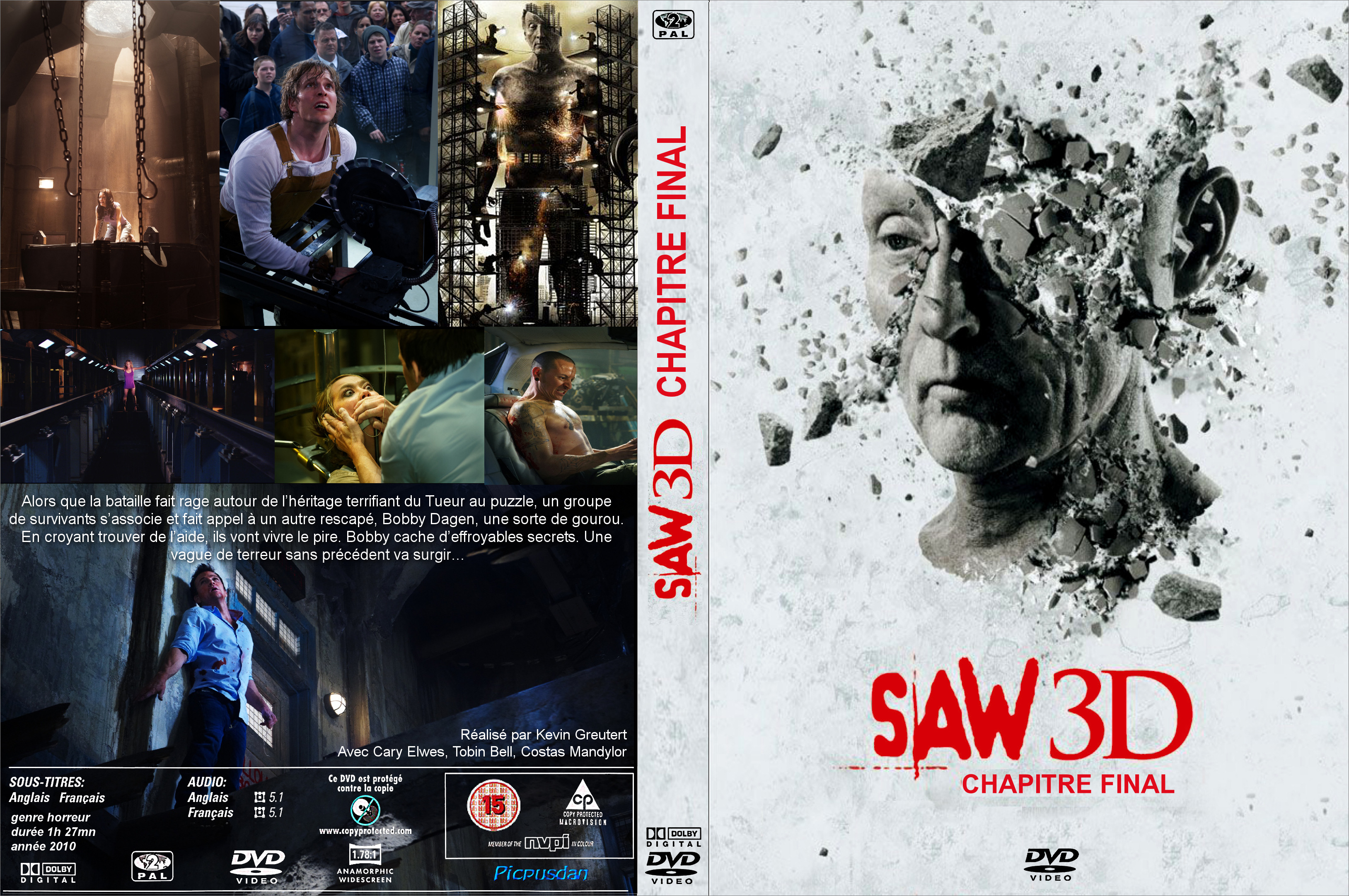 Jaquette DVD Saw 3d custom