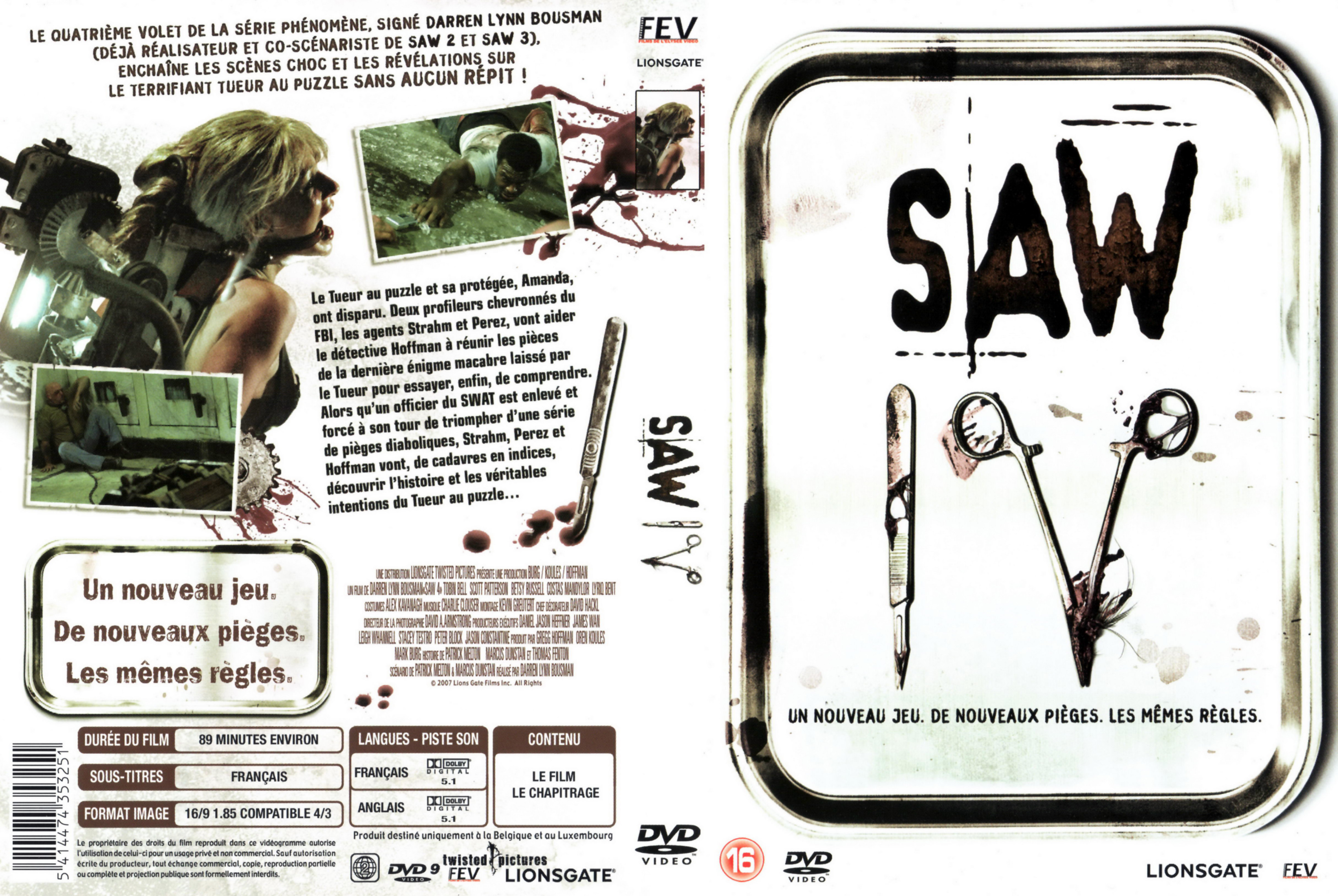 Jaquette DVD Saw 4 v2