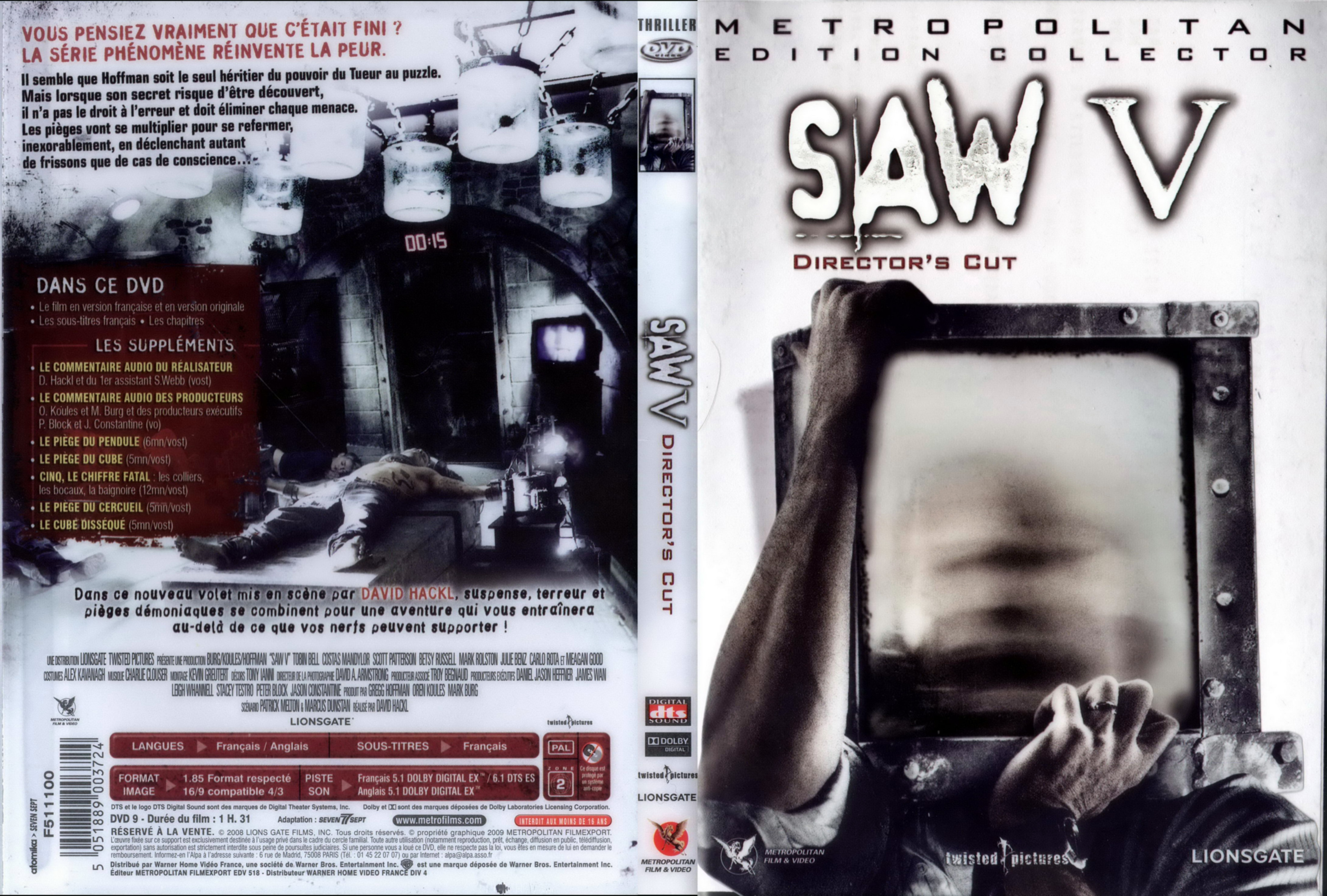 Jaquette DVD Saw 5