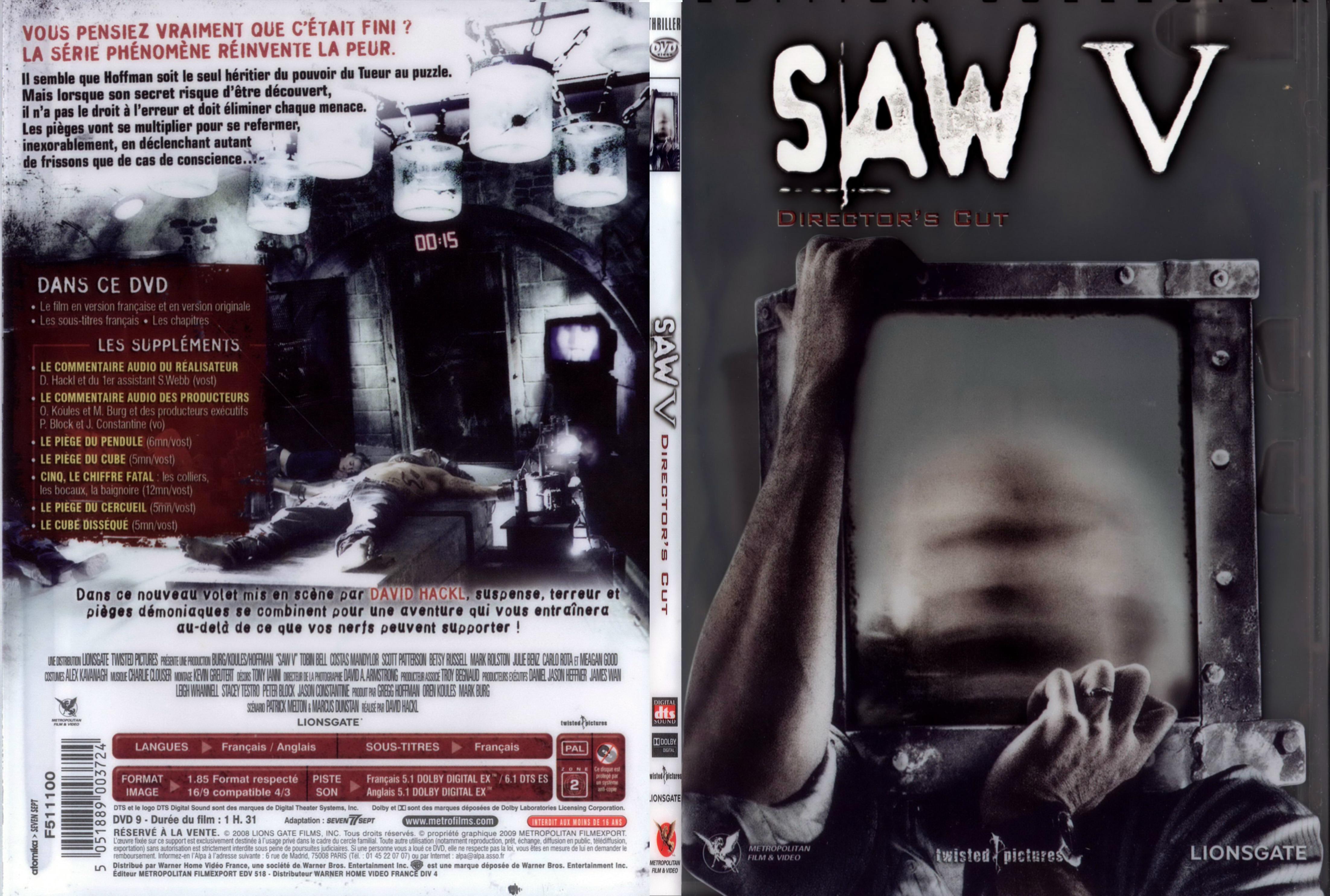 Jaquette DVD Saw 5 - SLIM