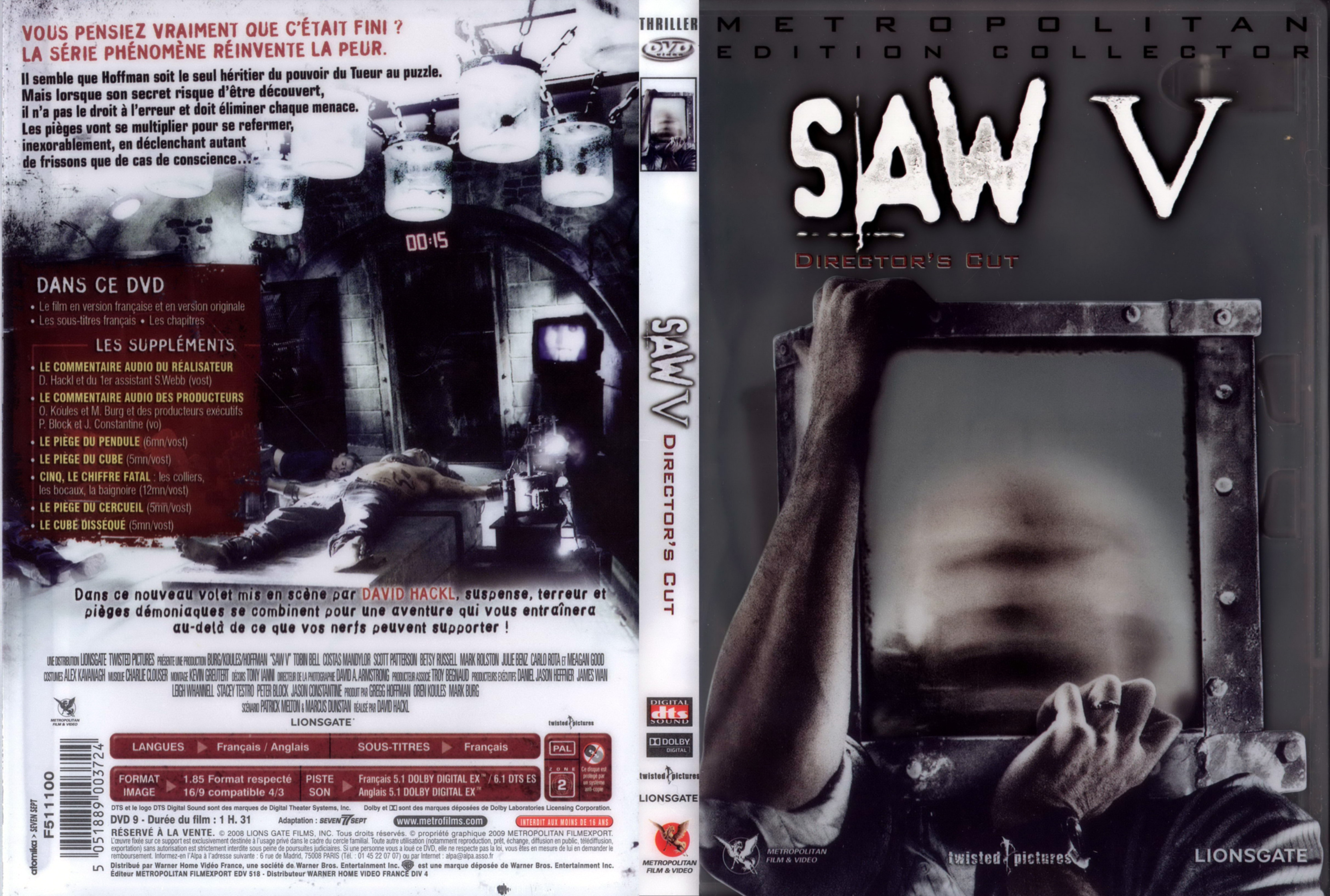 Jaquette DVD Saw 5 v2