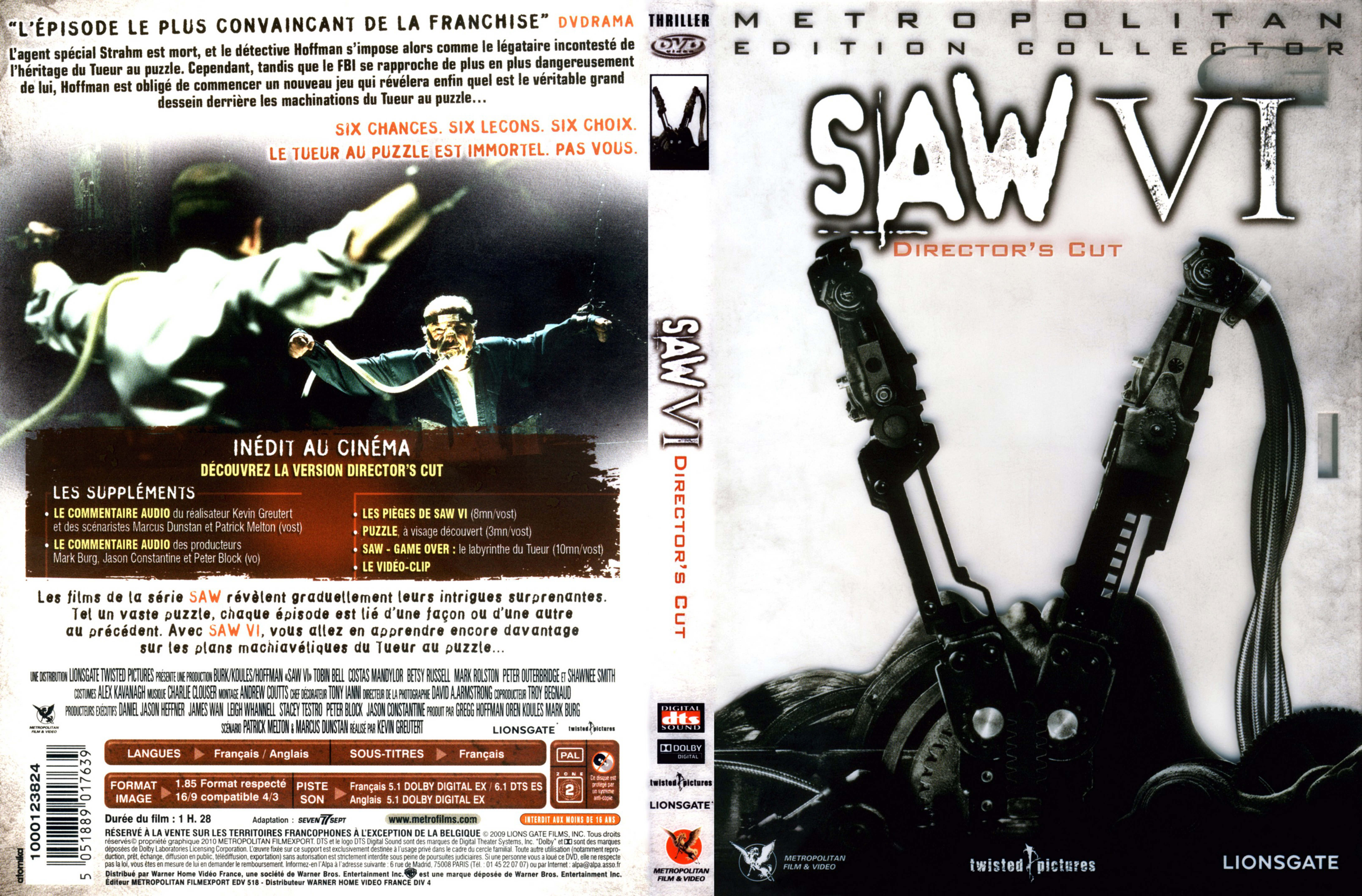 Jaquette DVD Saw 6