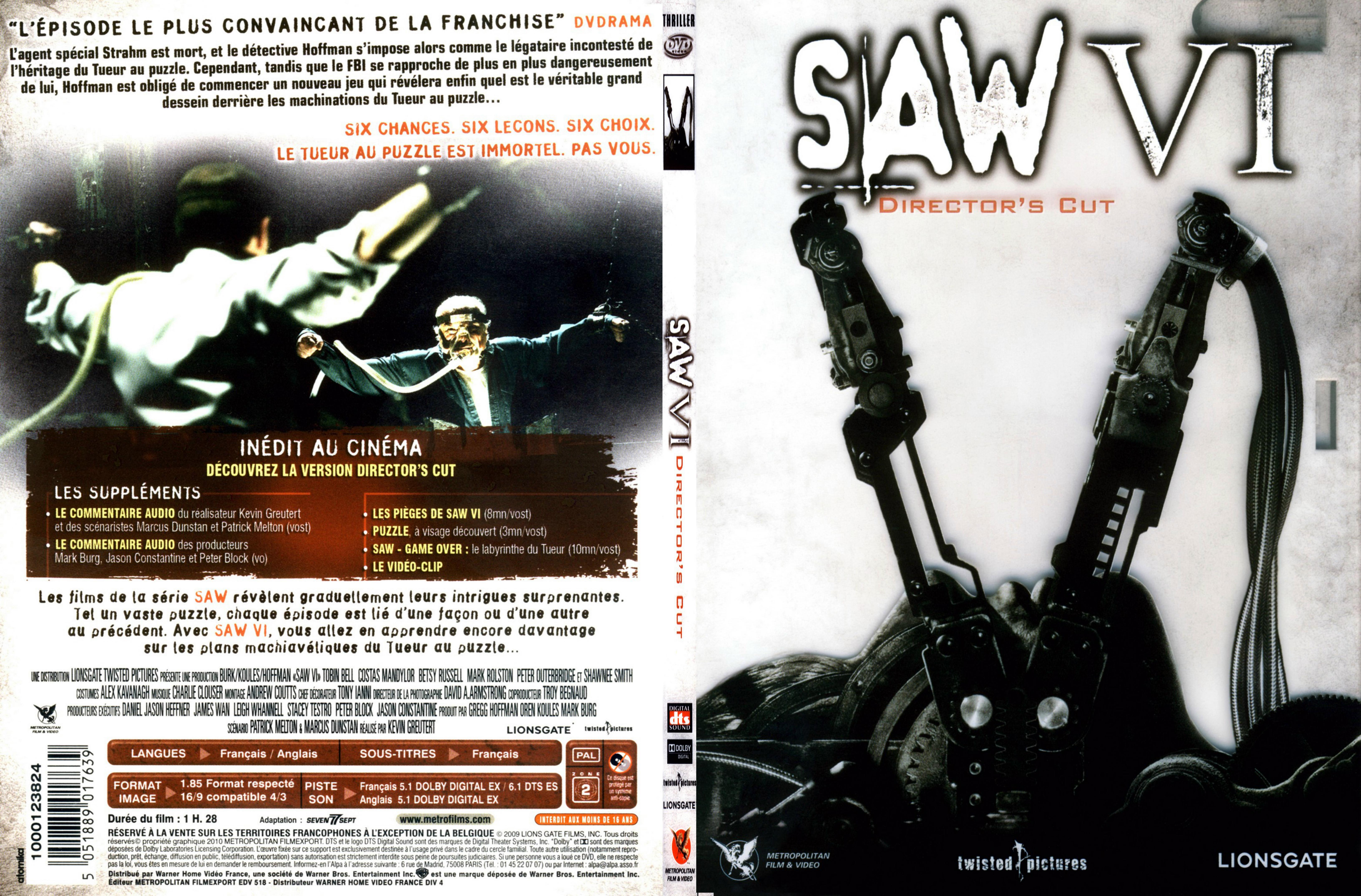 Jaquette DVD Saw 6 - SLIM