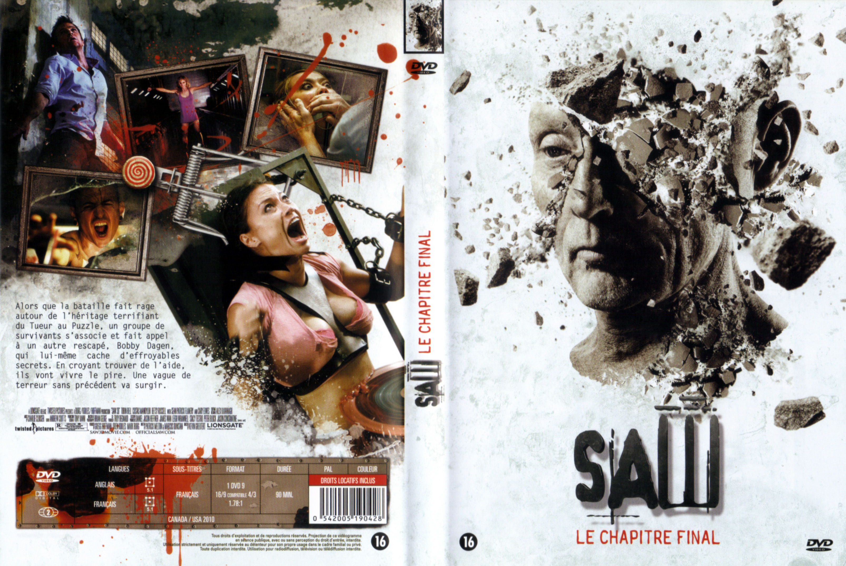 Jaquette DVD Saw Chapitre Final v2