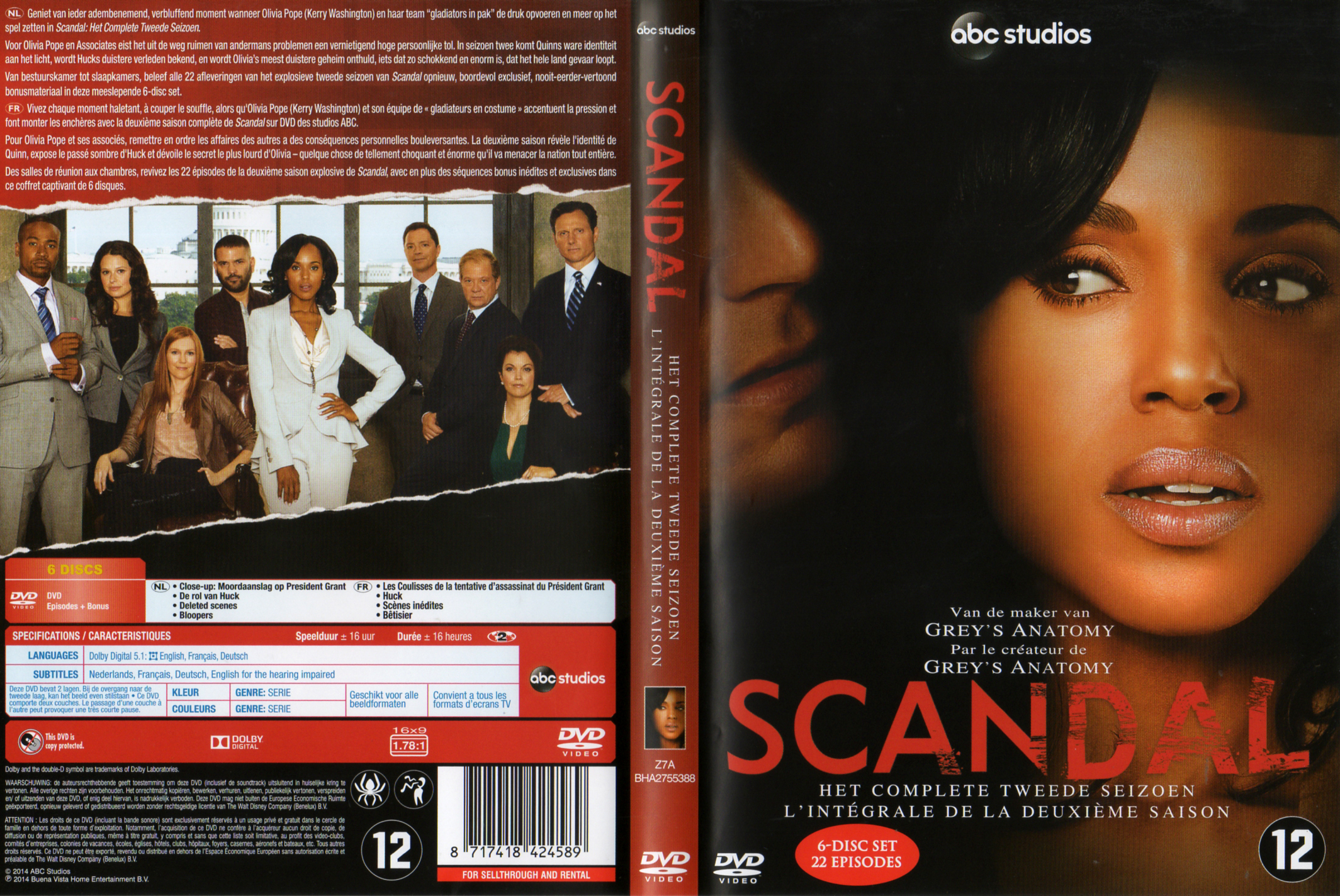 Jaquette DVD Scandal Saison 2