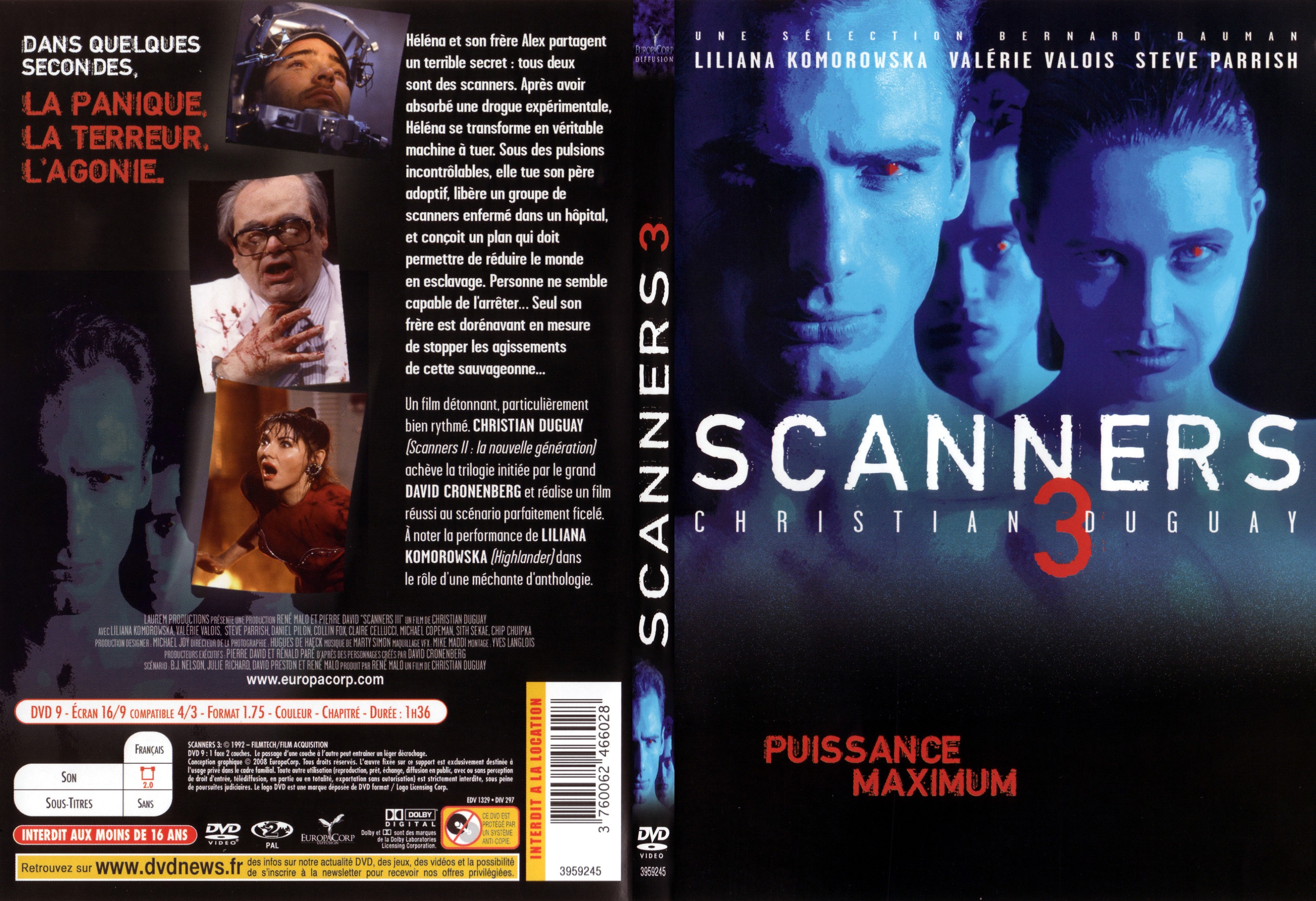 Jaquette DVD Scanners 3 - SLIM