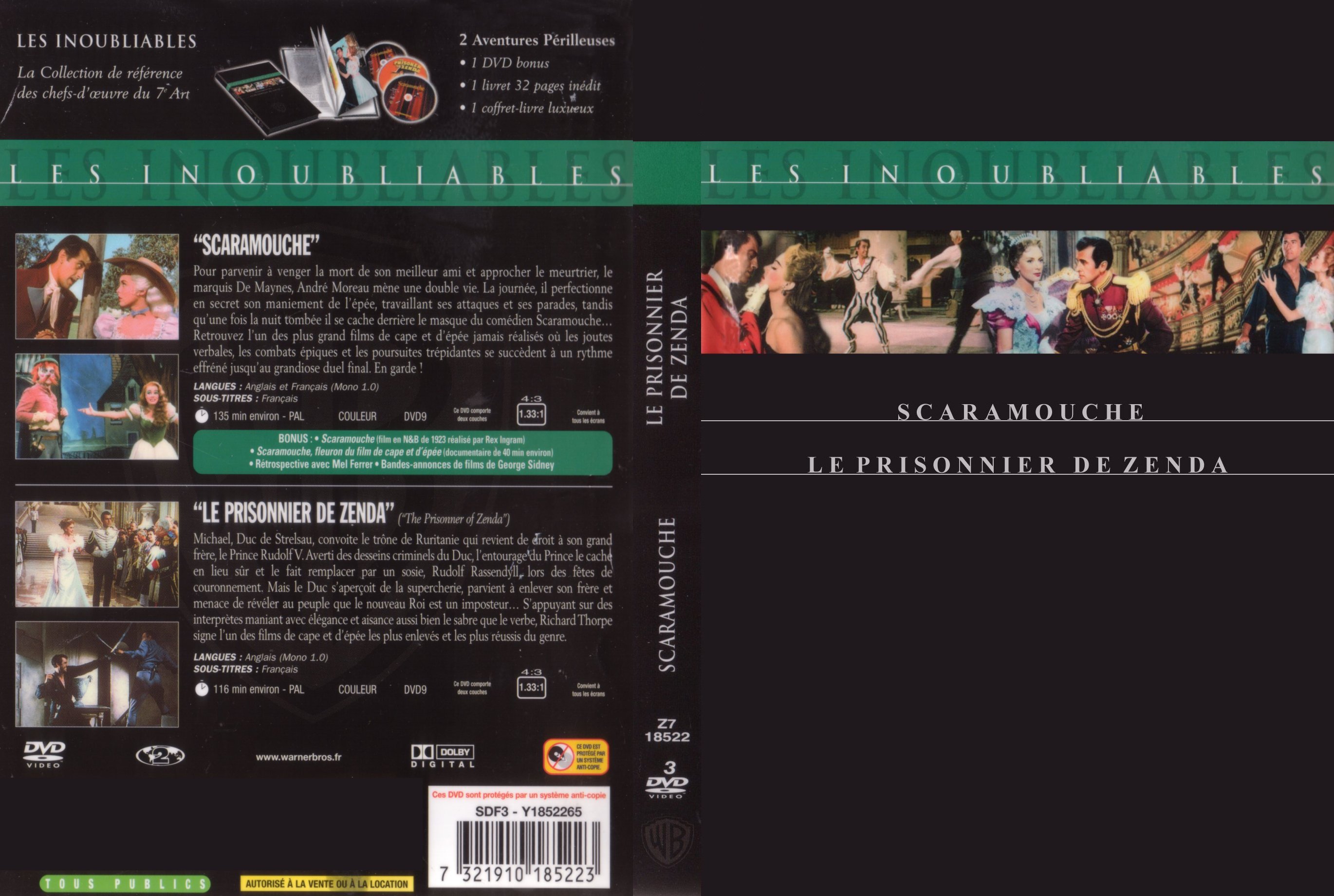 Jaquette DVD Scaramouche + Le prisonnier de Zenda