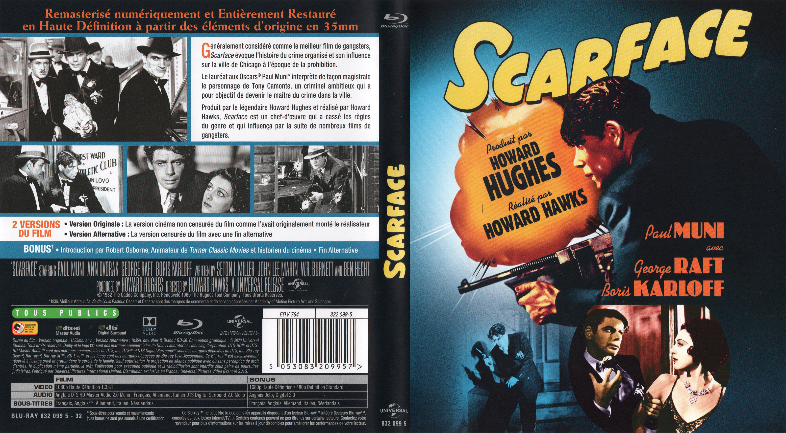 Jaquette DVD Scarface 1932 (BLU-RAY)