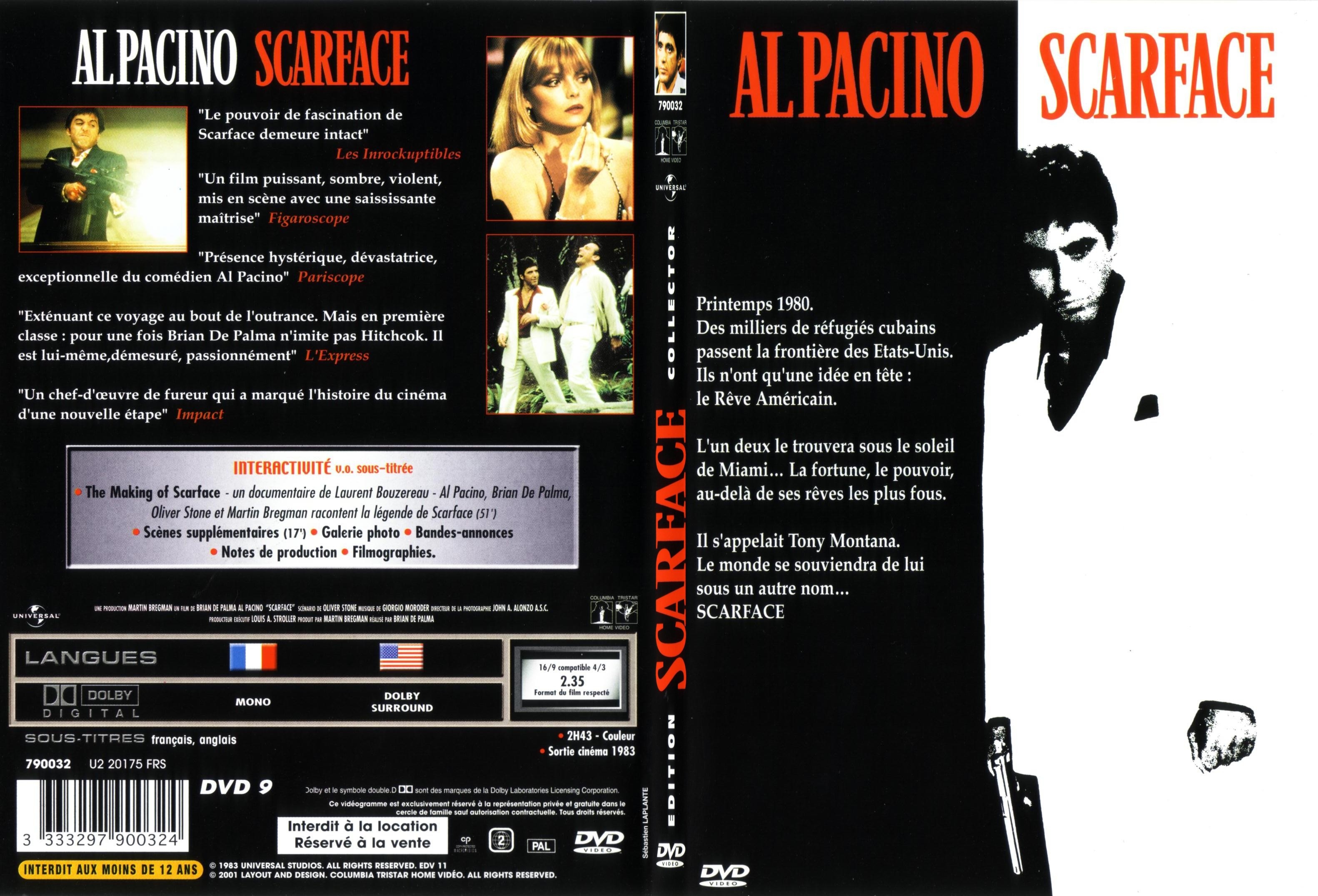 Jaquette DVD Scarface - SLIM