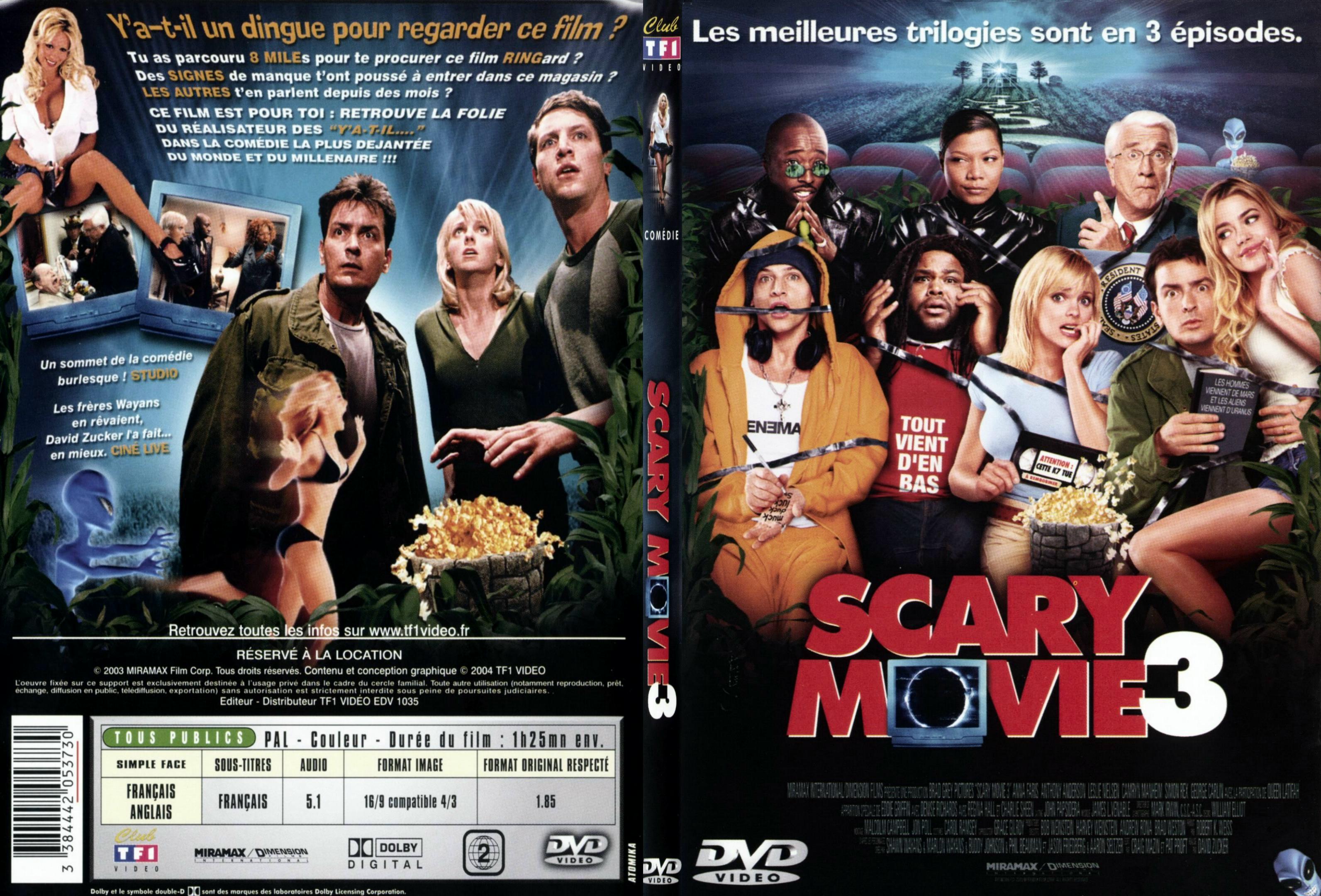 Jaquette DVD Scary movie 3 - SLIM