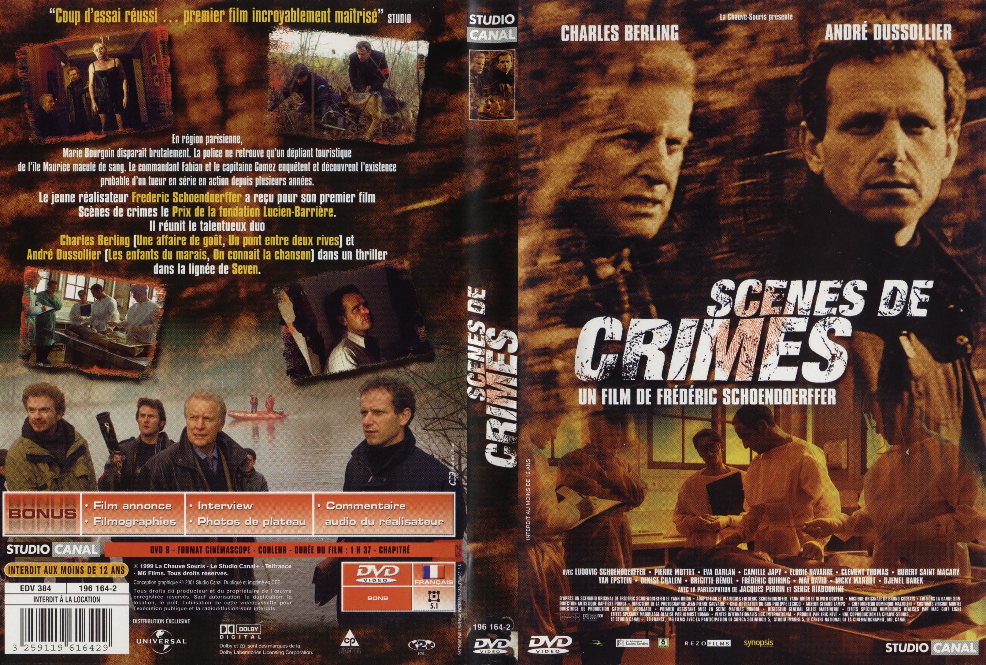 Jaquette DVD Scnes de crimes