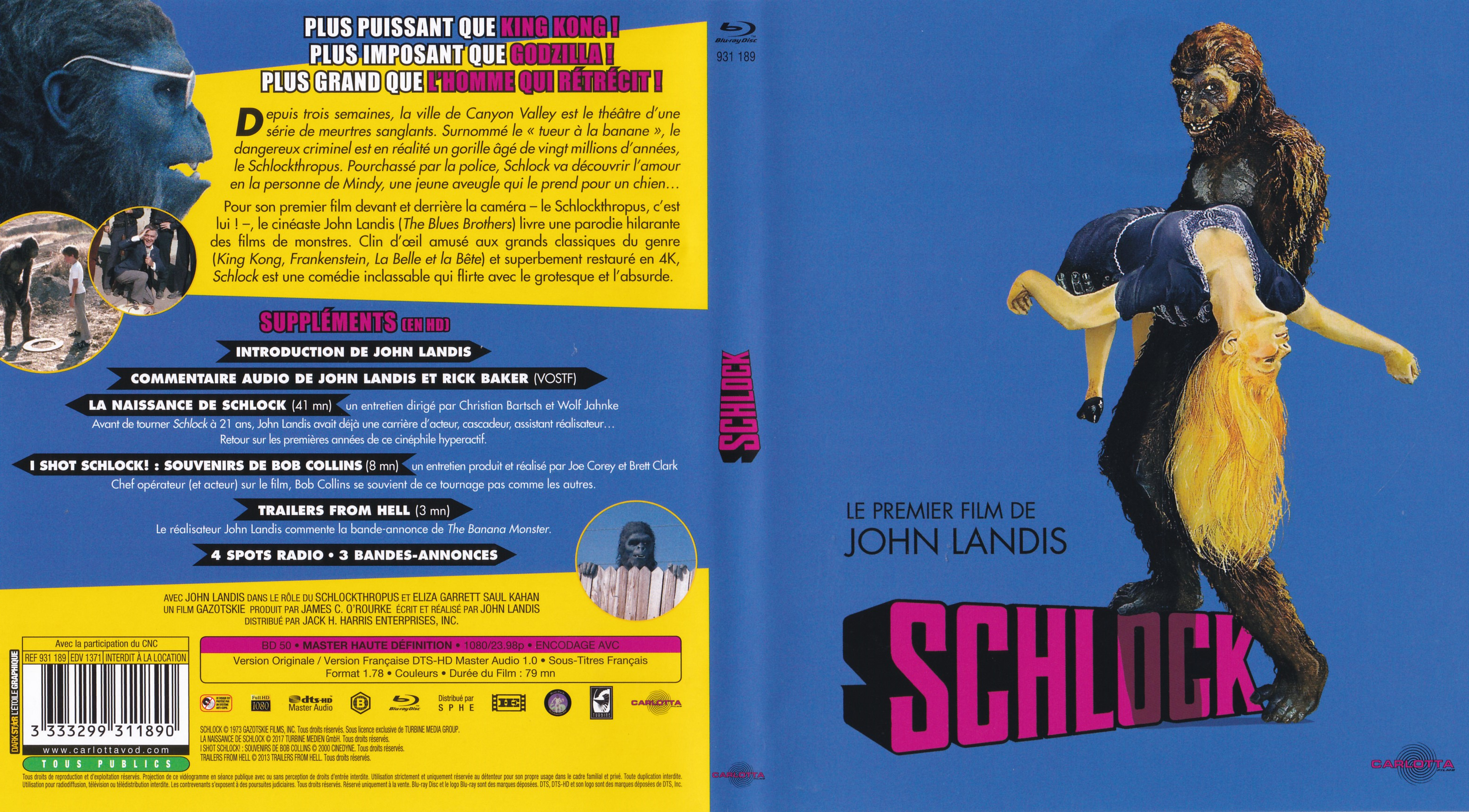 Jaquette DVD Schlock (BLU-RAY)