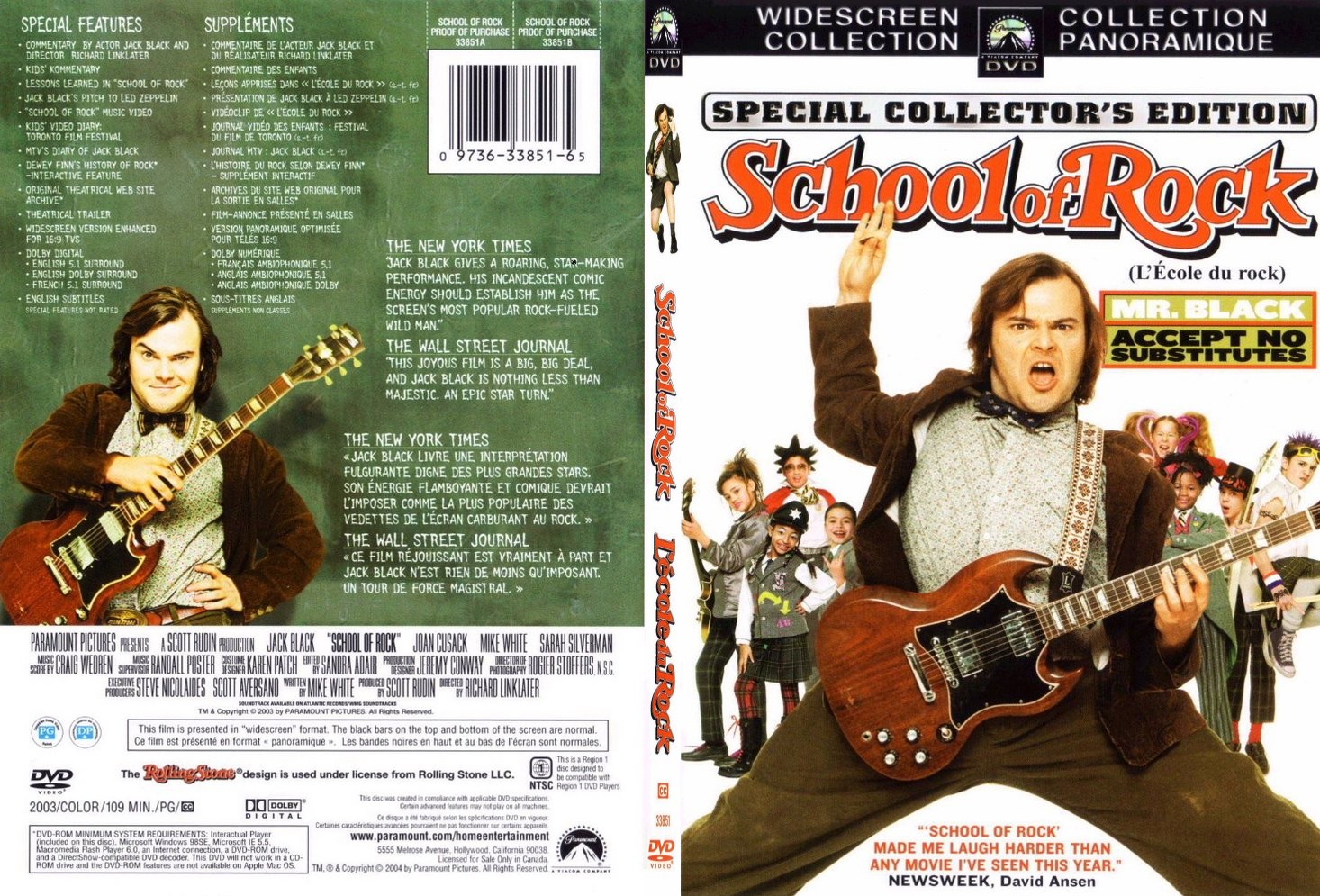 Jaquette DVD School of rock - SLIM
