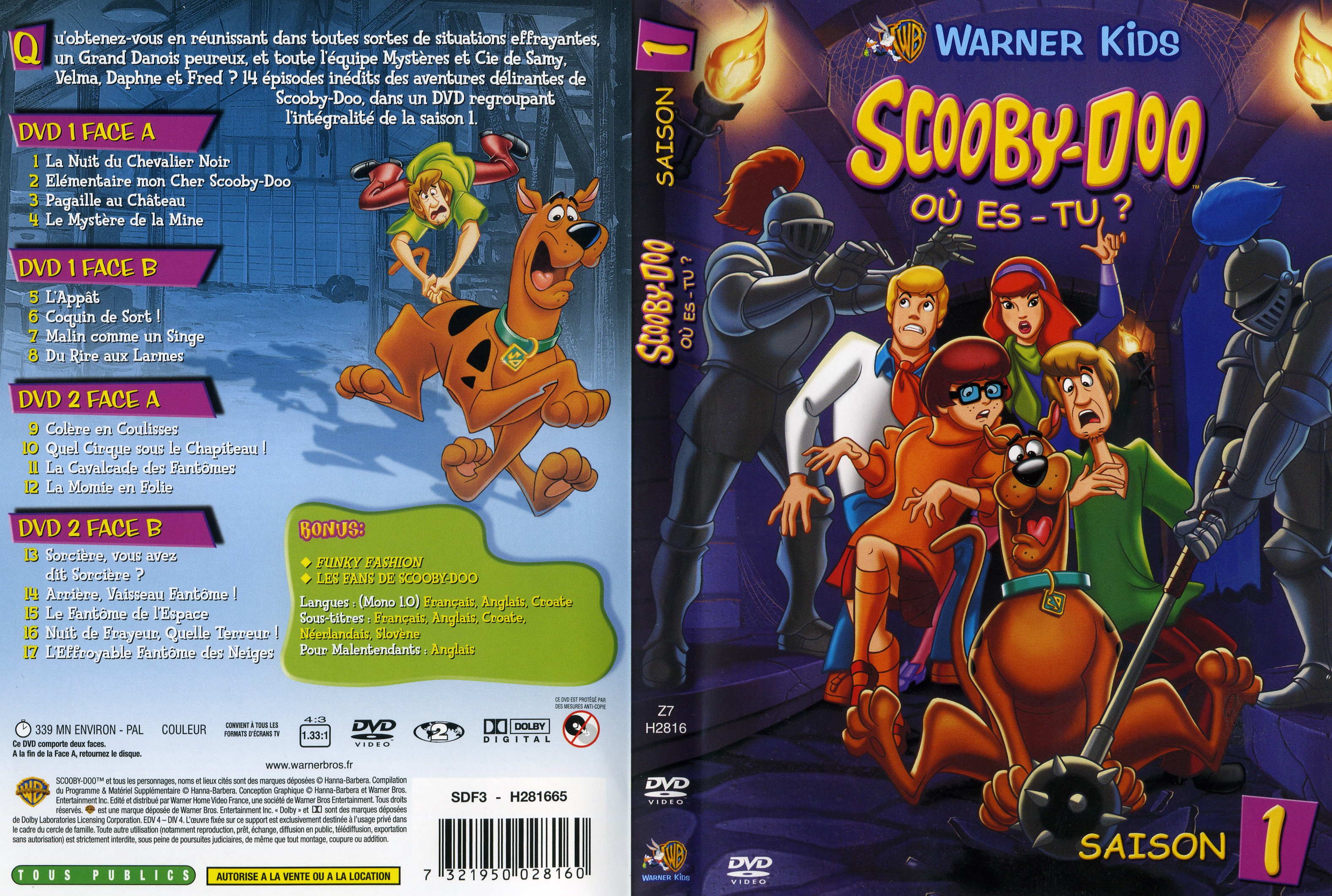 Jaquette DVD Scooby-Doo Ou est-tu  Saison 1