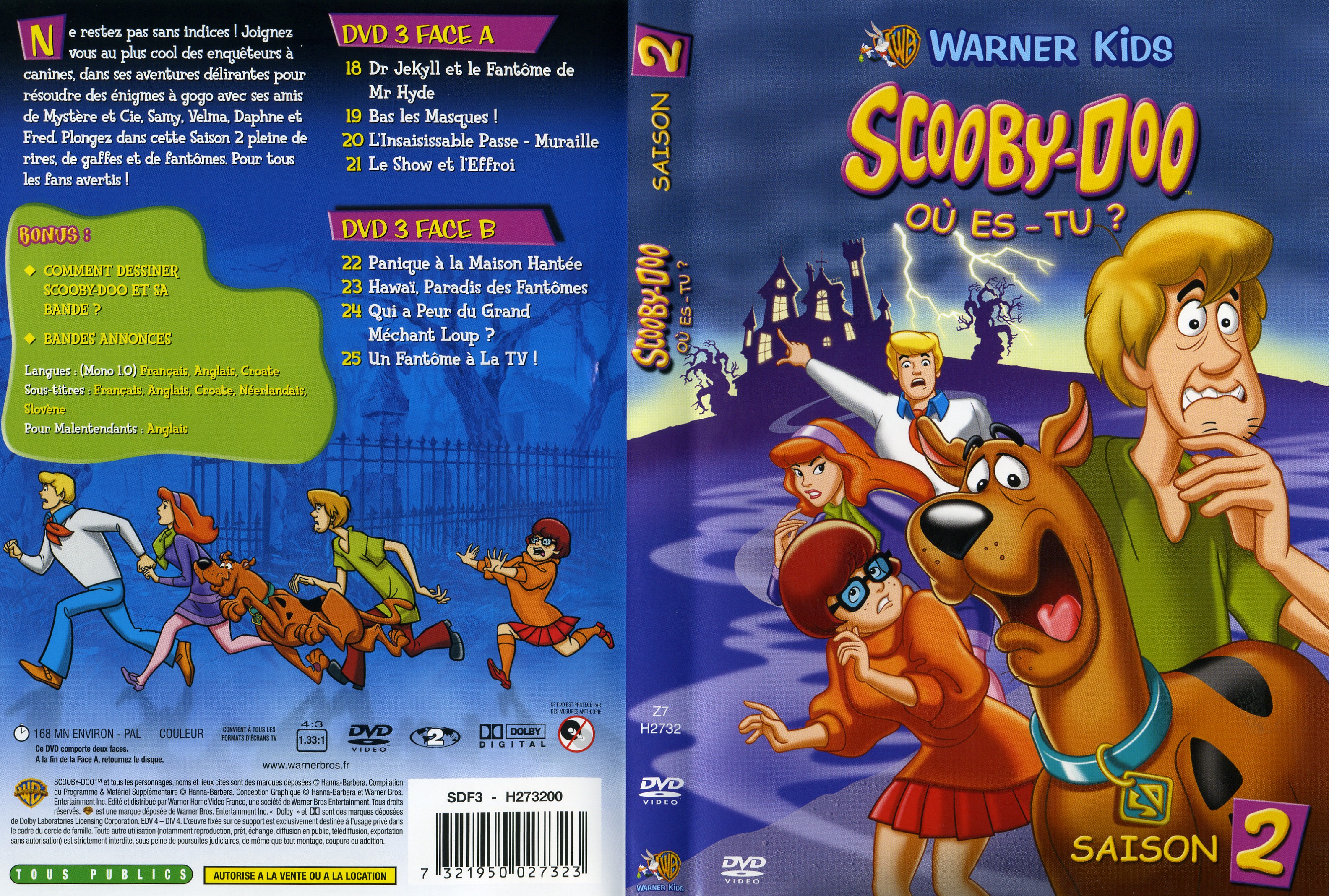 Jaquette DVD Scooby-Doo Ou est-tu  Saison 2