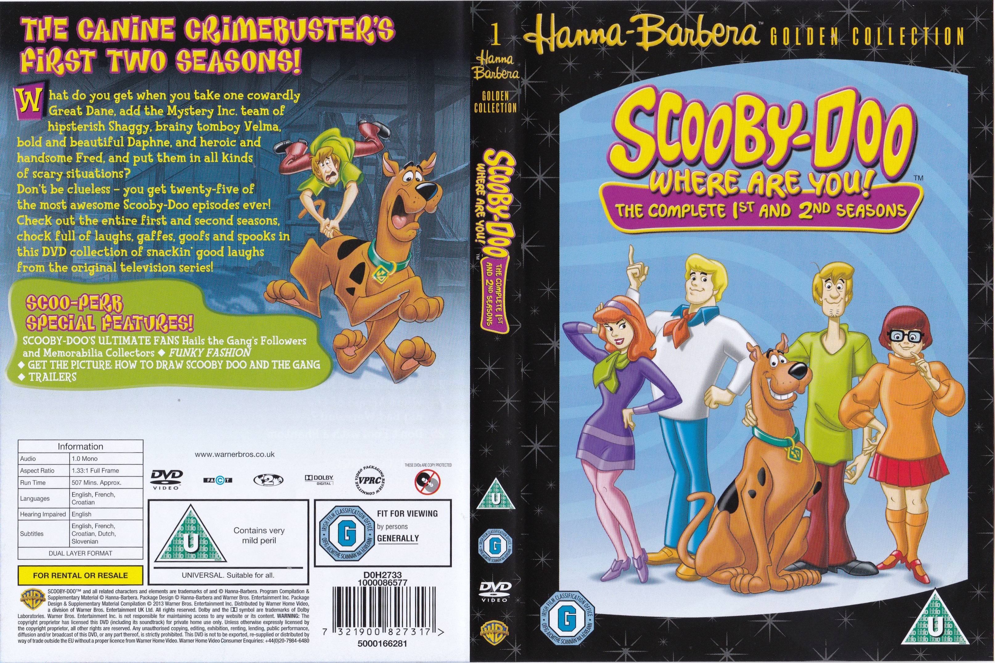 Jaquette DVD Scooby-Doo Where Are You! Complete 1st and 2nd seasons