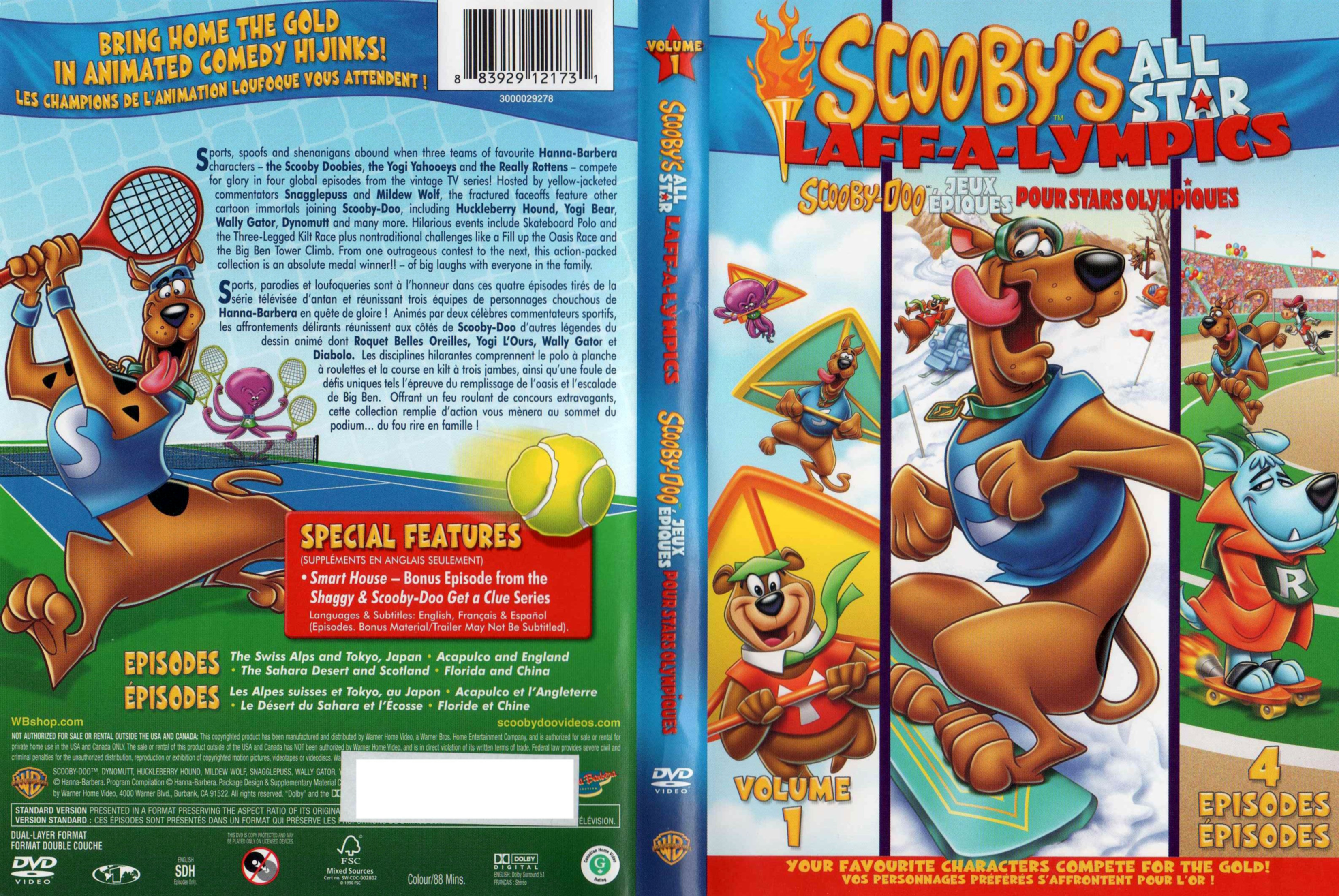 Jaquette DVD Scooby-Doo jeux piques pour stars olympiques (Canadienne)