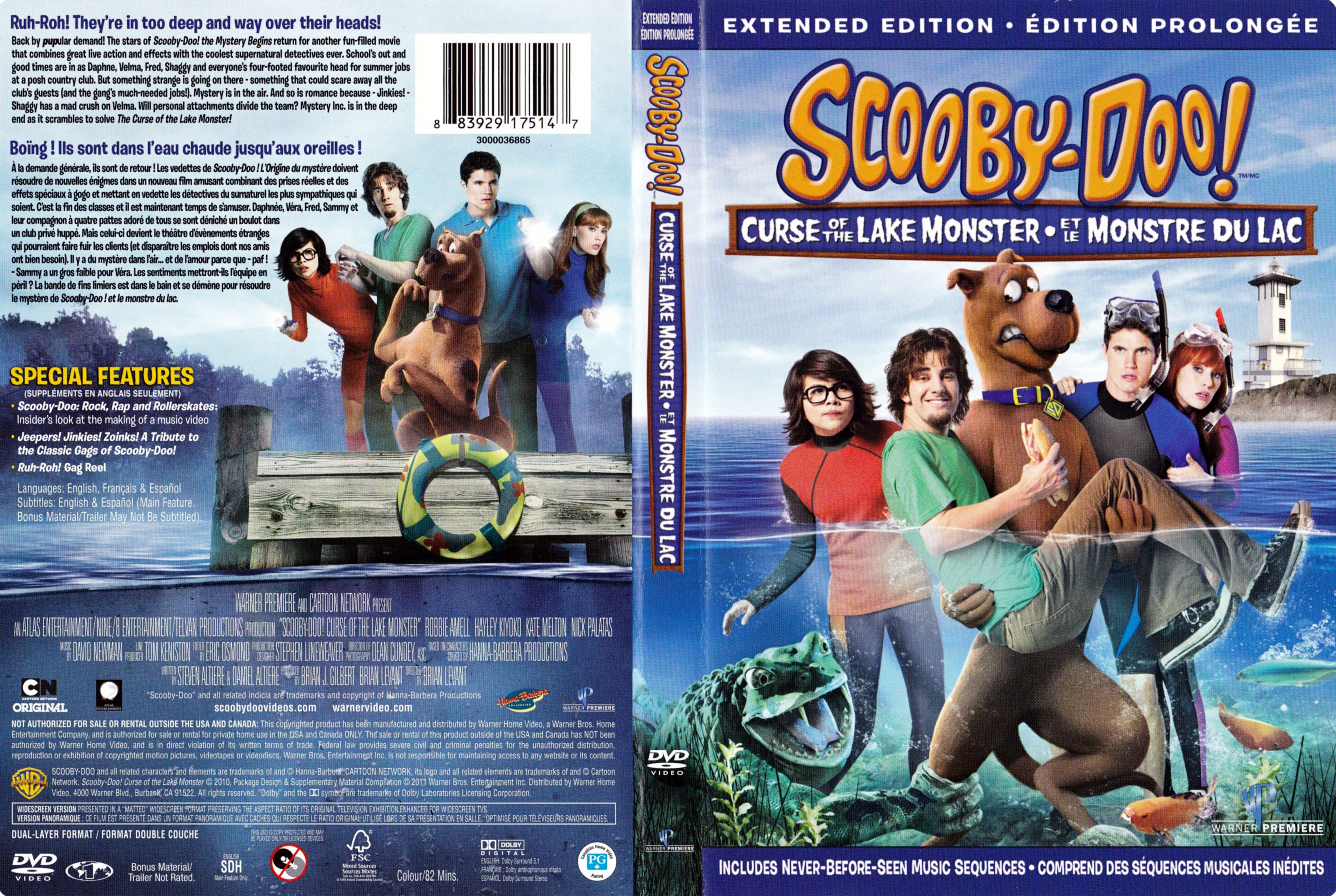 Jaquette DVD Scooby-doo et le monstre du lac - Scooby-doo curse of the lake monster (Canadienne)
