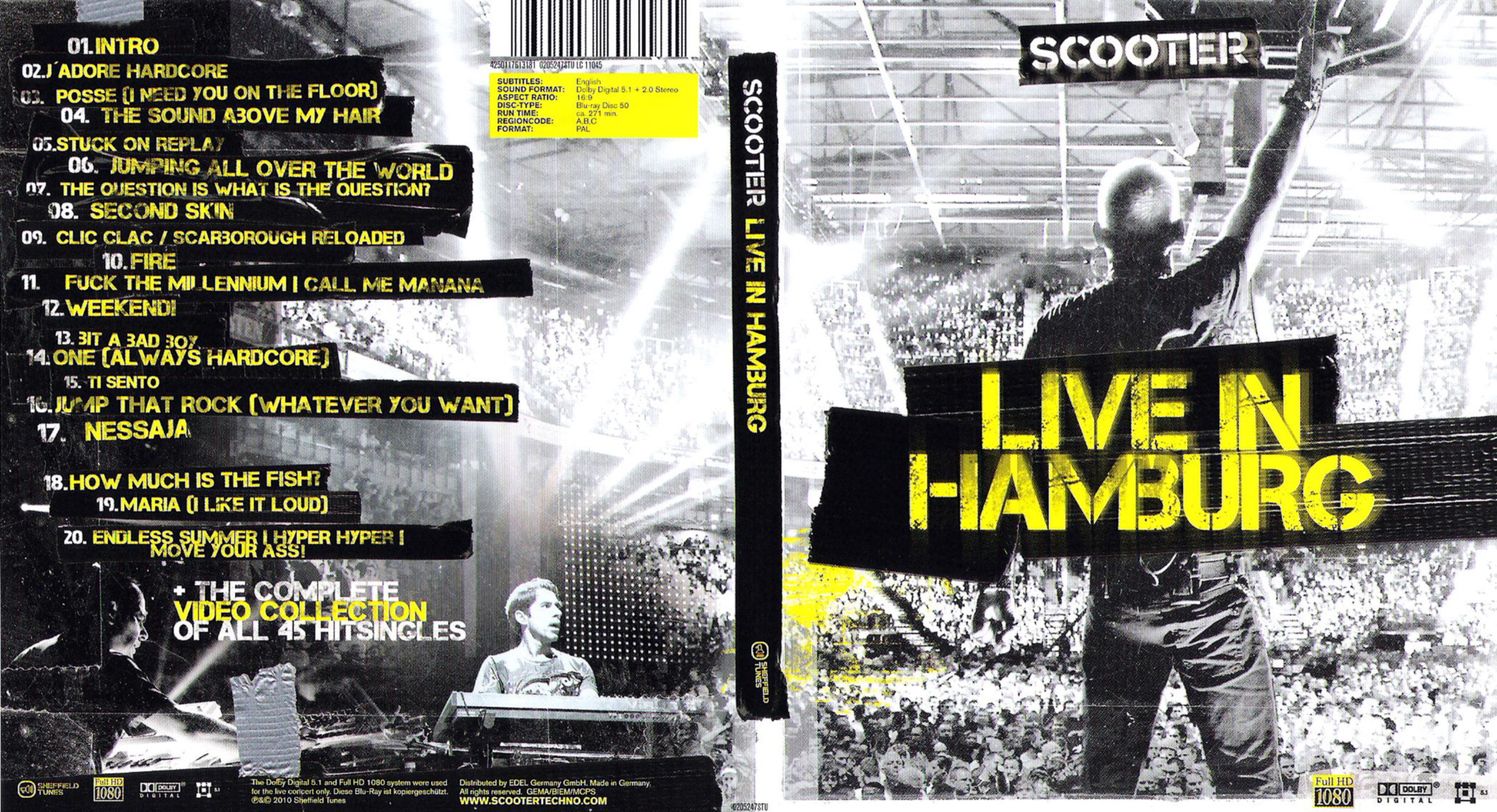 Jaquette DVD Scooter live in hamburg (BLU-RAY)