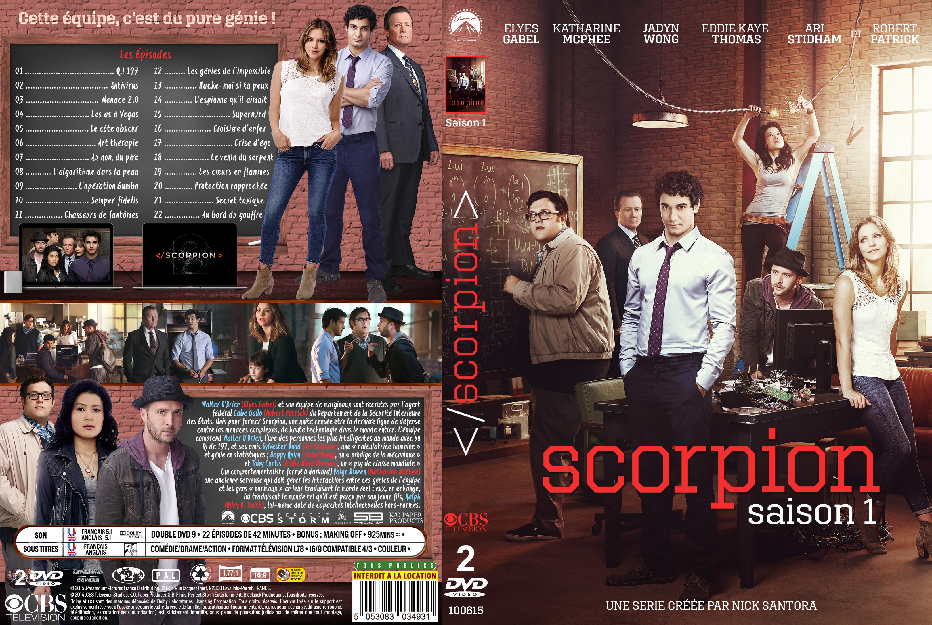 Jaquette DVD Scorpion Saison 1 custom