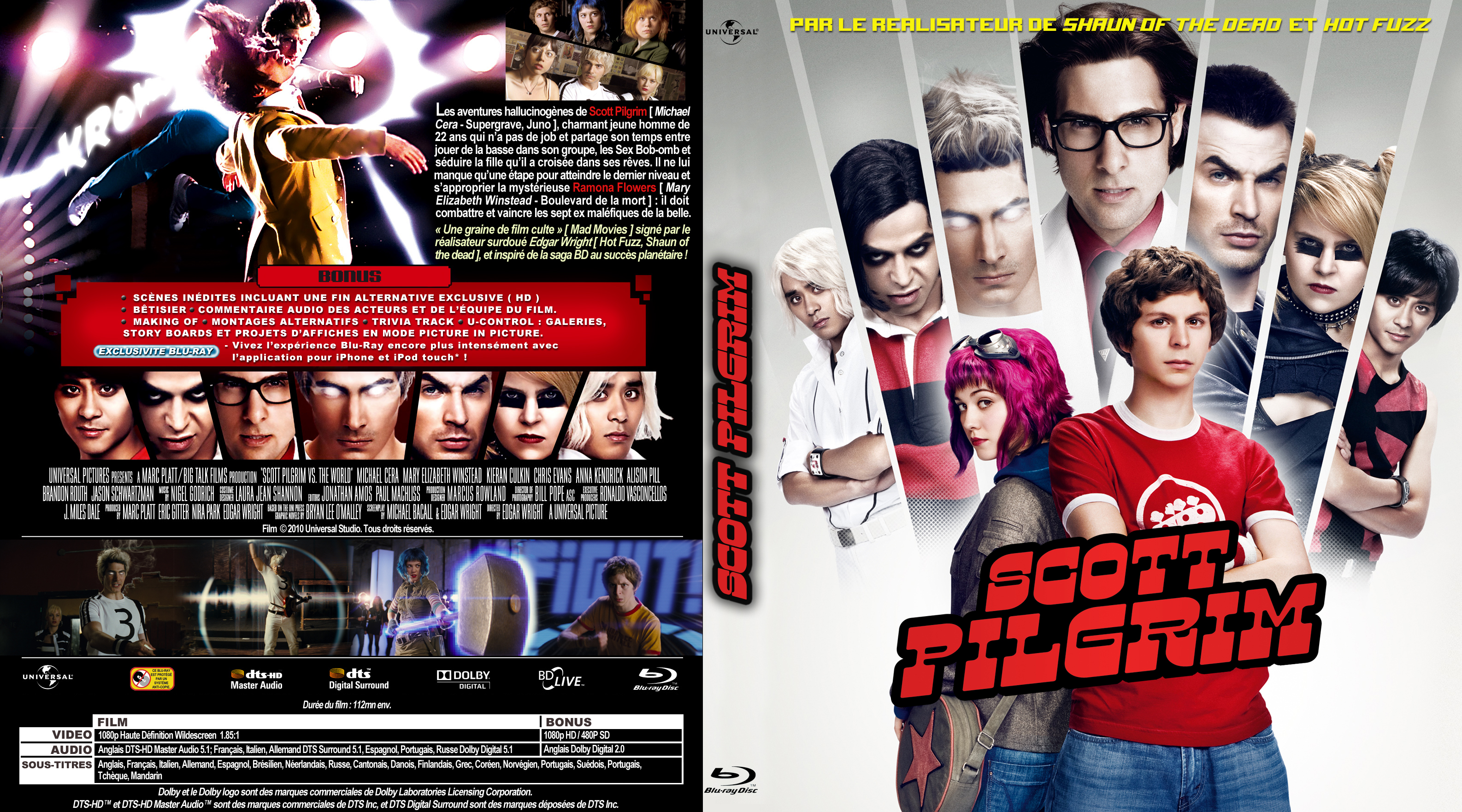 Jaquette DVD Scott Pilgrim custom (BLU-RAY)