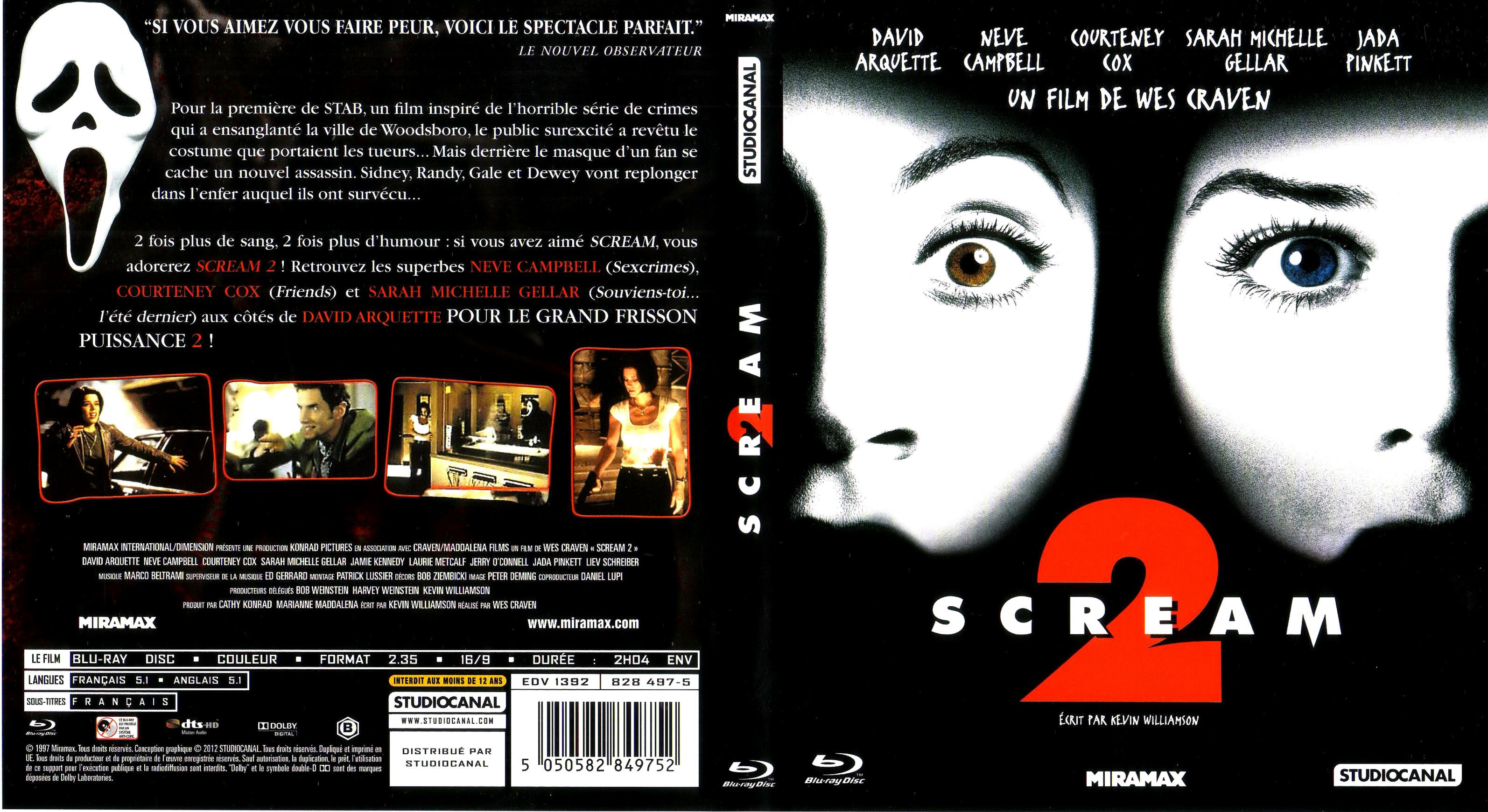 Jaquette DVD Scream 2 (BLU-RAY)
