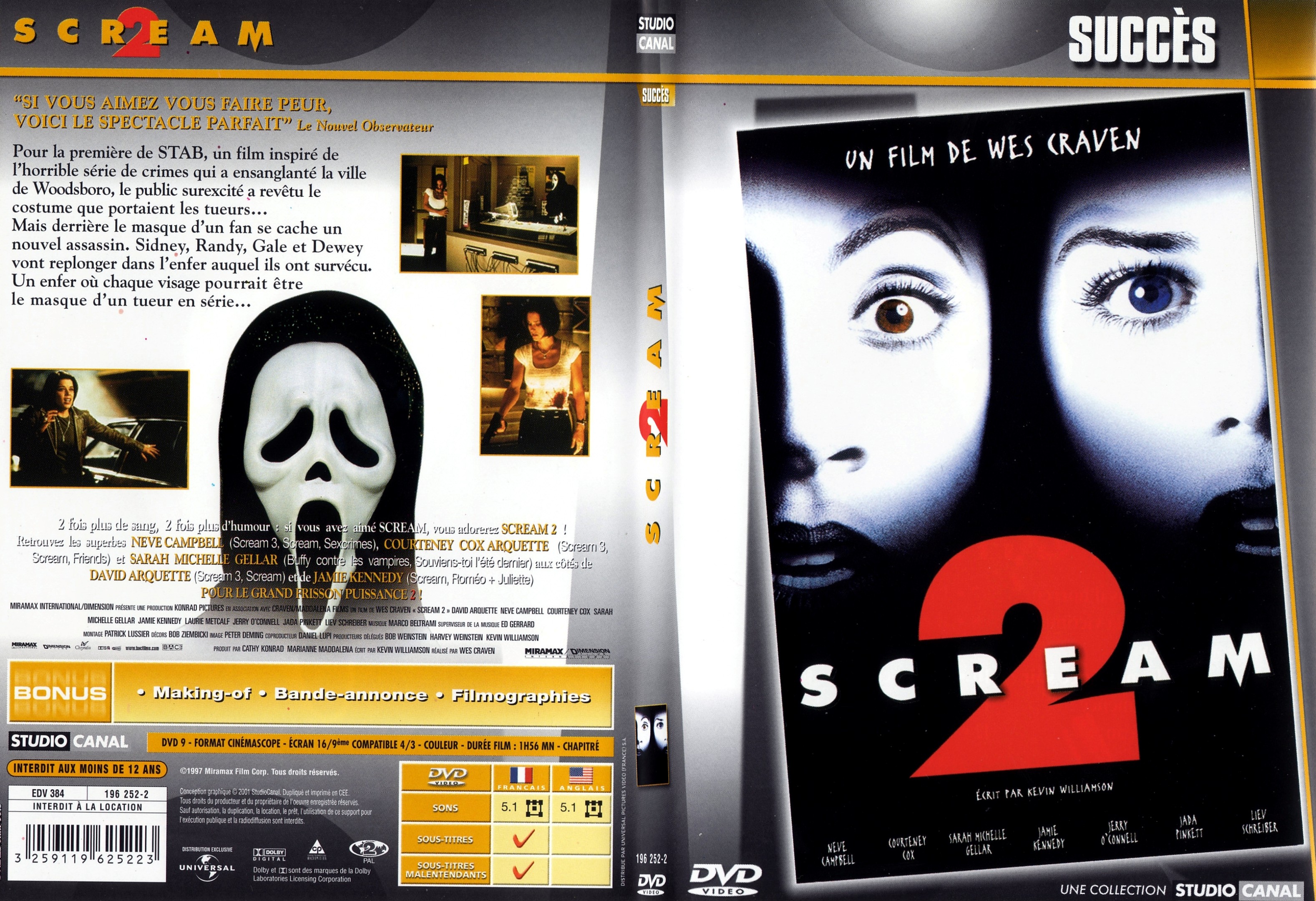 Jaquette DVD Scream 2 - SLIM v2