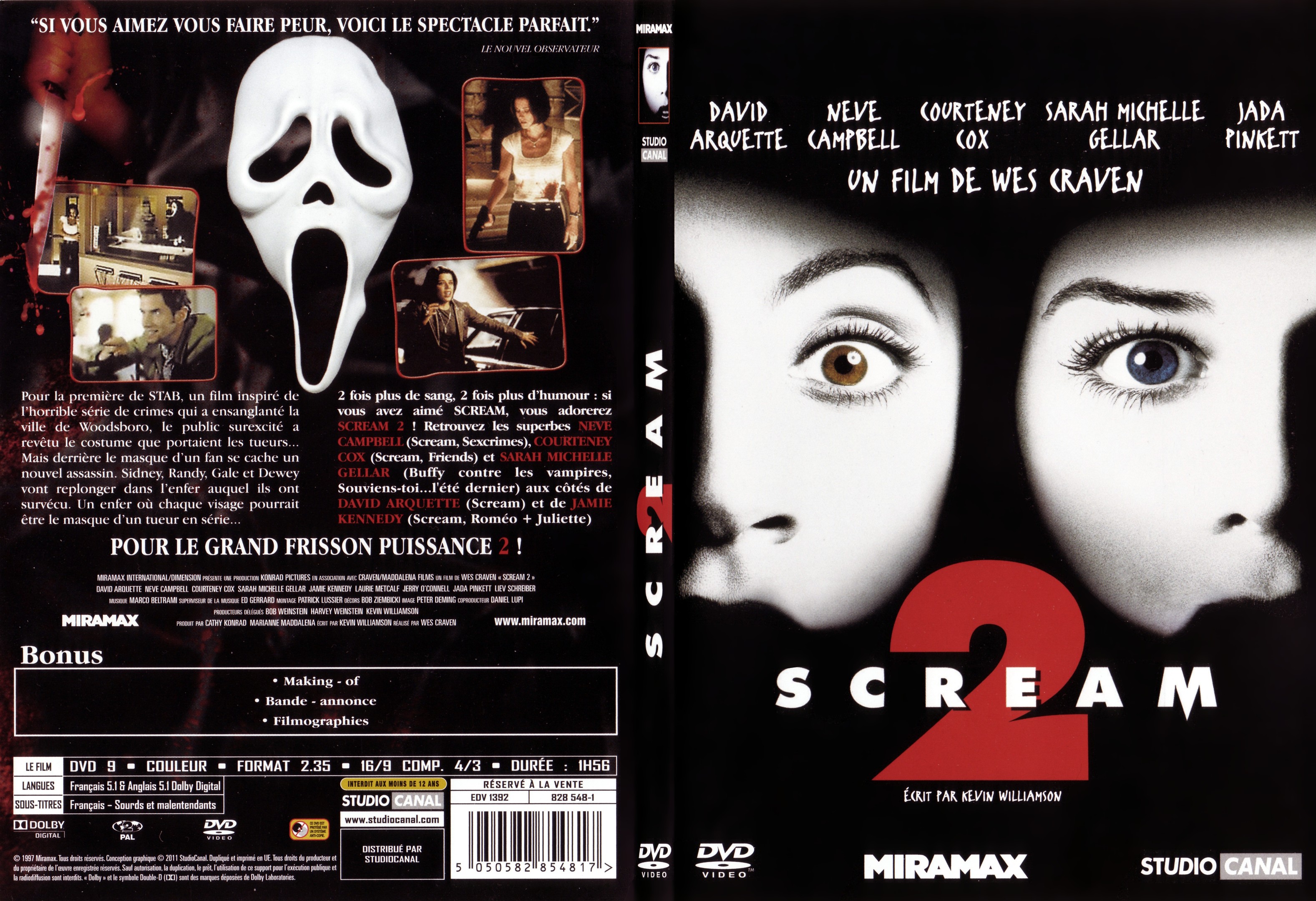 Jaquette DVD Scream 2 - SLIM v3