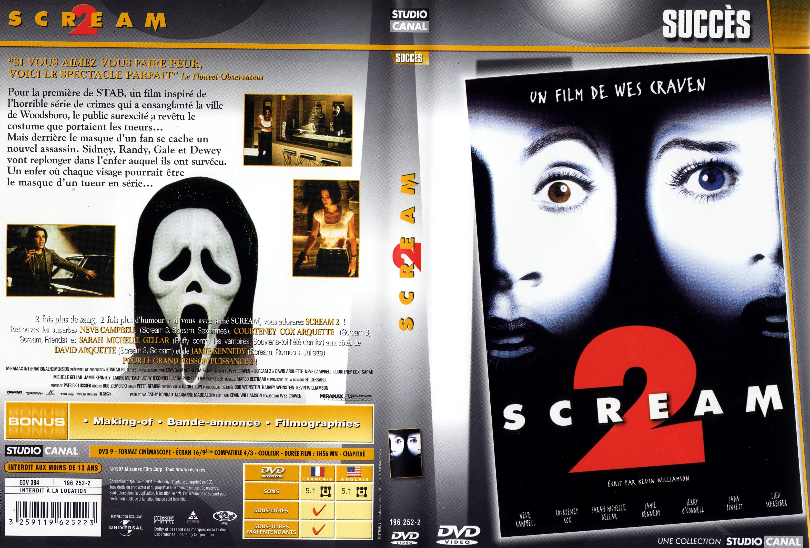 Jaquette DVD Scream 2 v3